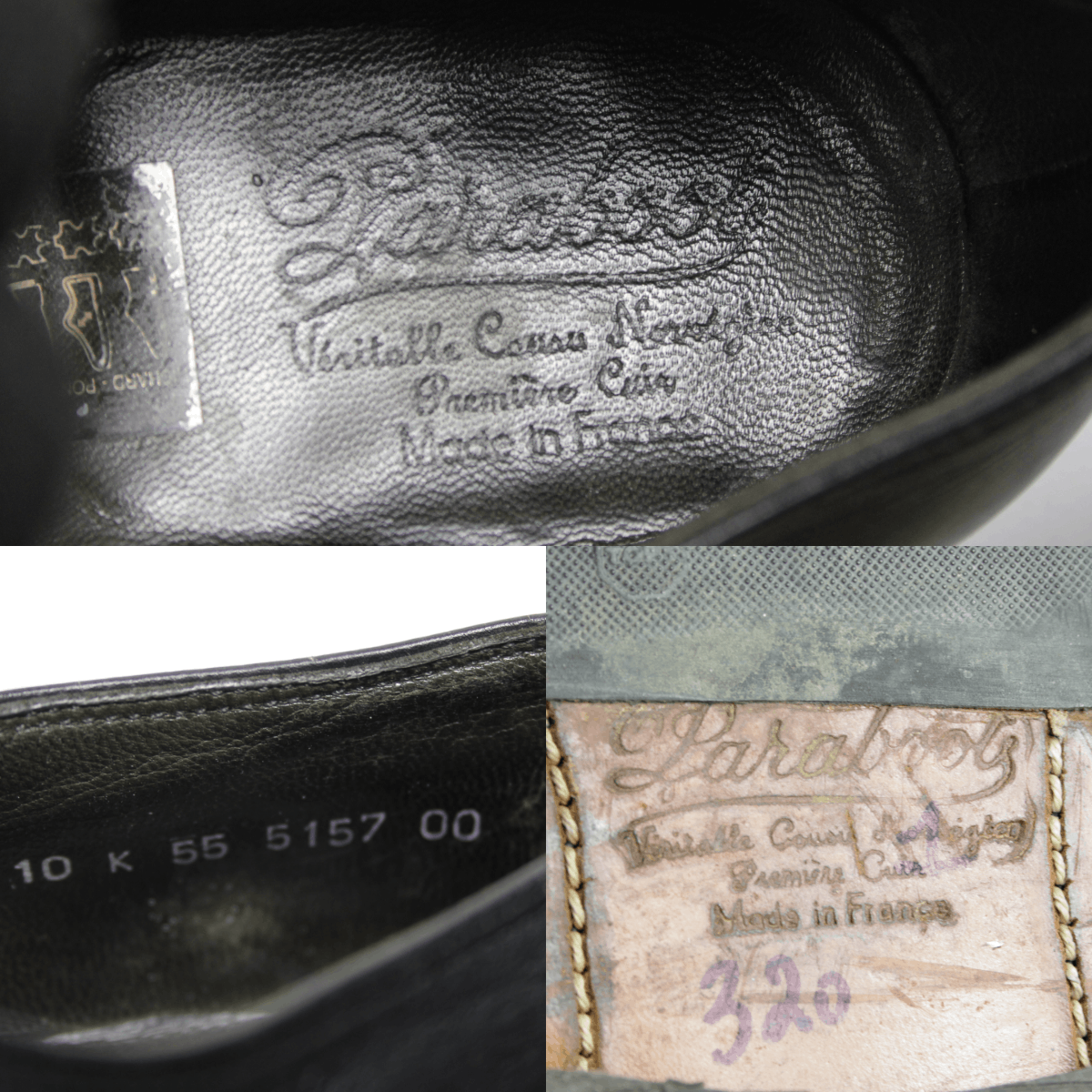 Paraboot 00S Avignon Split Toe Leather Derby Vintage France Size US 11 / EU 44 - 16 Thumbnail