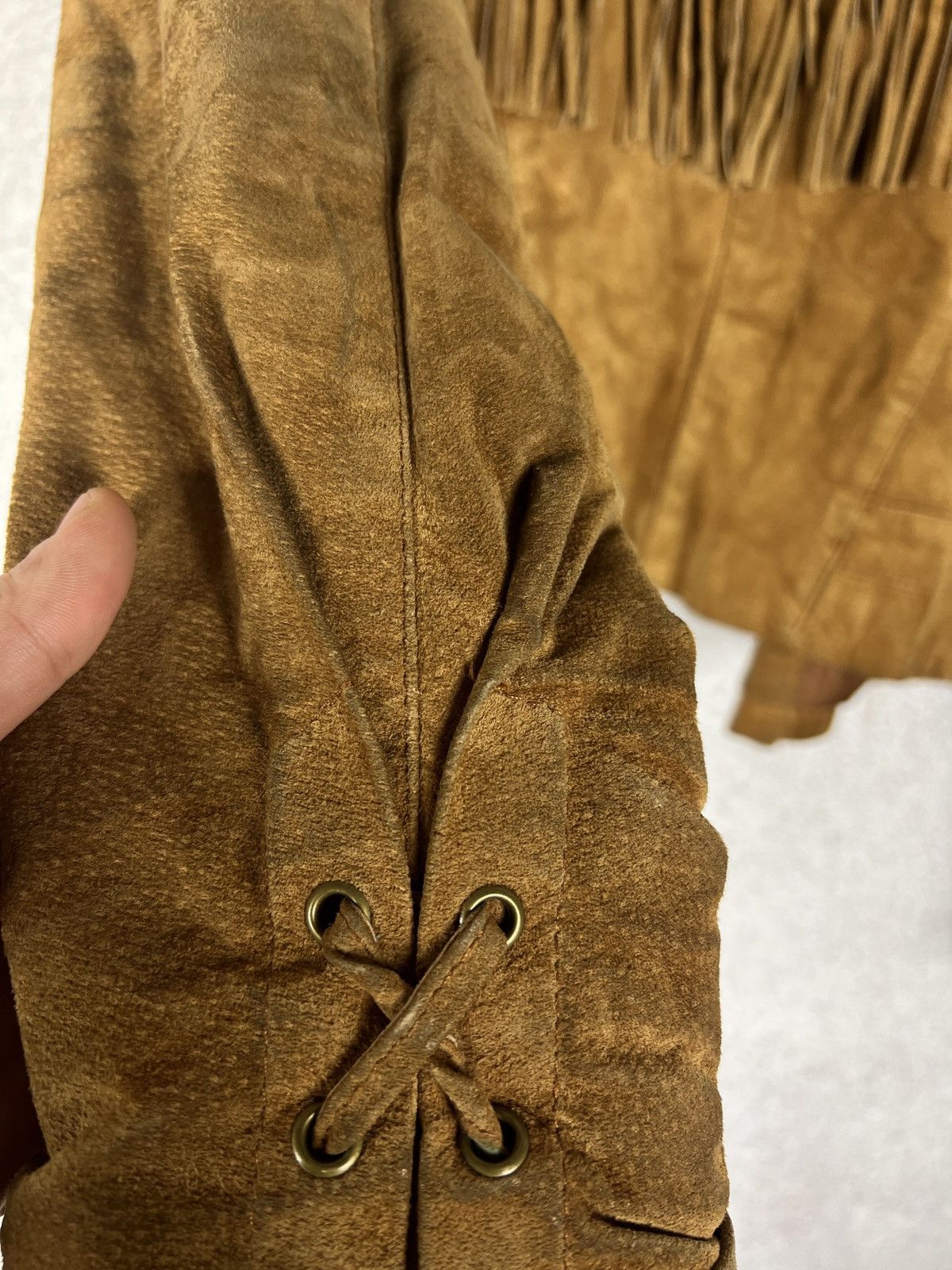 Vintage Woman’s Western Cowboy Girl Suede Leather Jacket Size M / US 6-8 / IT 42-44 - 13 Thumbnail