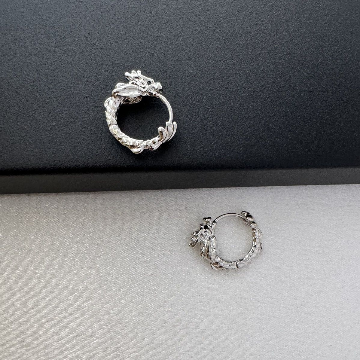 Other 16mm Small Dragon Hoop Earrings for Men Women Size ONE SIZE - 4 Thumbnail