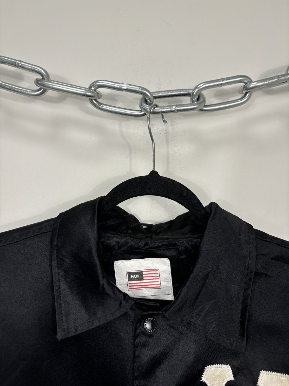 Huf HUF Embroidered Logo Y2K Black Hype Coach Jacket Size US M / EU 48-50 / 2 - 8 Thumbnail
