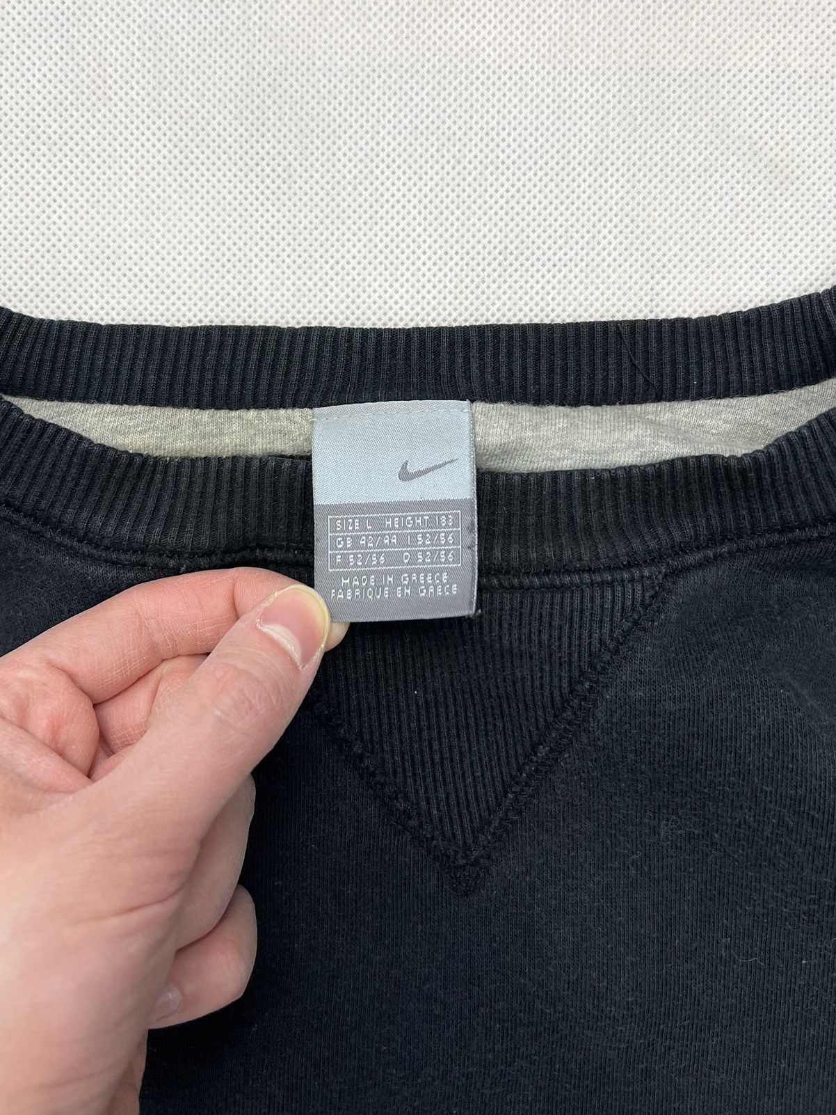 Nike × Vintage Sweatshirt Nike Vintage 00’s Small Logo Black Y2K Size US L / EU 52-54 / 3 - 2 Thumbnail