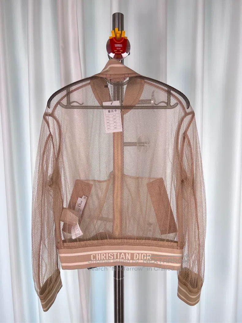 Dior Dior CD logo mesh tulle baseball uniform women's jacket Size XS / US 0-2 / IT 36-38 - 2 Thumbnail