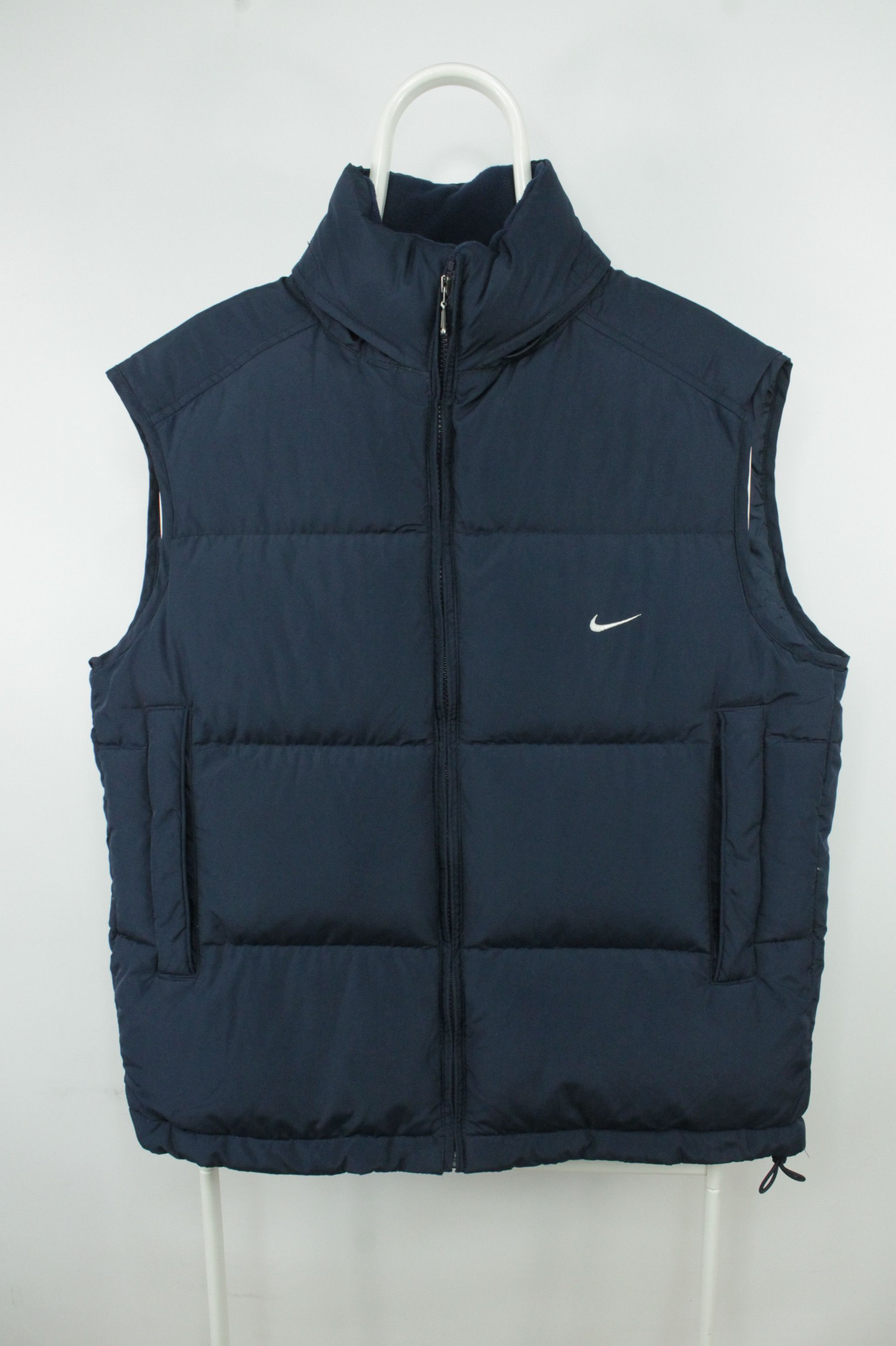 Nike Vintage 2000s Down Puffer Vest Swoosh Logo Y2K DRILL