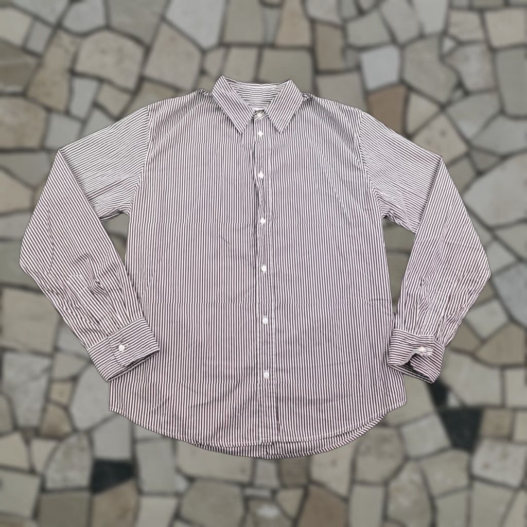 Frank & Eileen Frank & Eileen Shirt Mens Medium Brown White Stripes Paul Button Up Long Sleeve Size US M / EU 48-50 / 2 - 1 Thumbnail