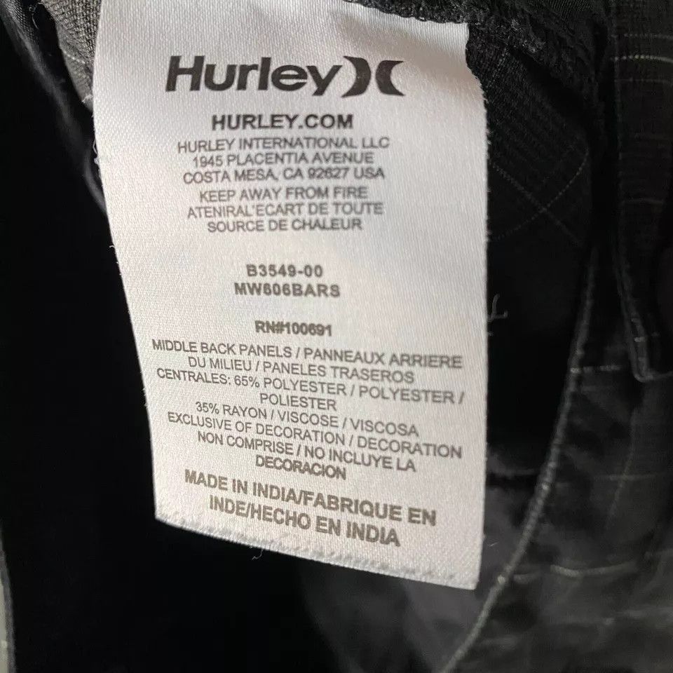 Hurley Hurley Bermuda Shorts Men's Size 32 Black Polyester Adults Size US 32 / EU 48 - 9 Thumbnail