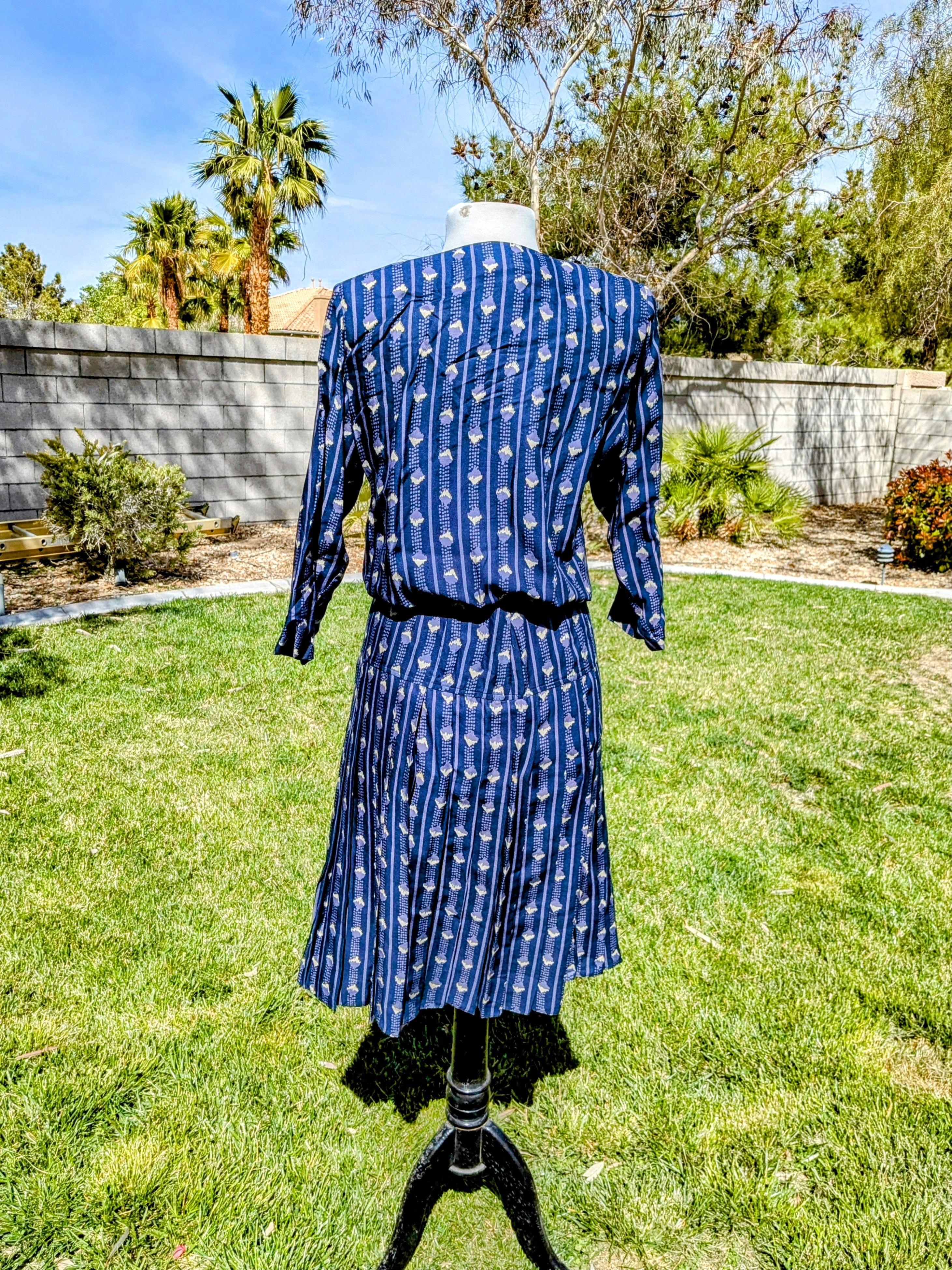Vintage VTG Cynthia Howie Buhon Sz8 1980s 2pc Top + Maxi Dress Set Size M / US 6-8 / IT 42-44 - 2 Thumbnail