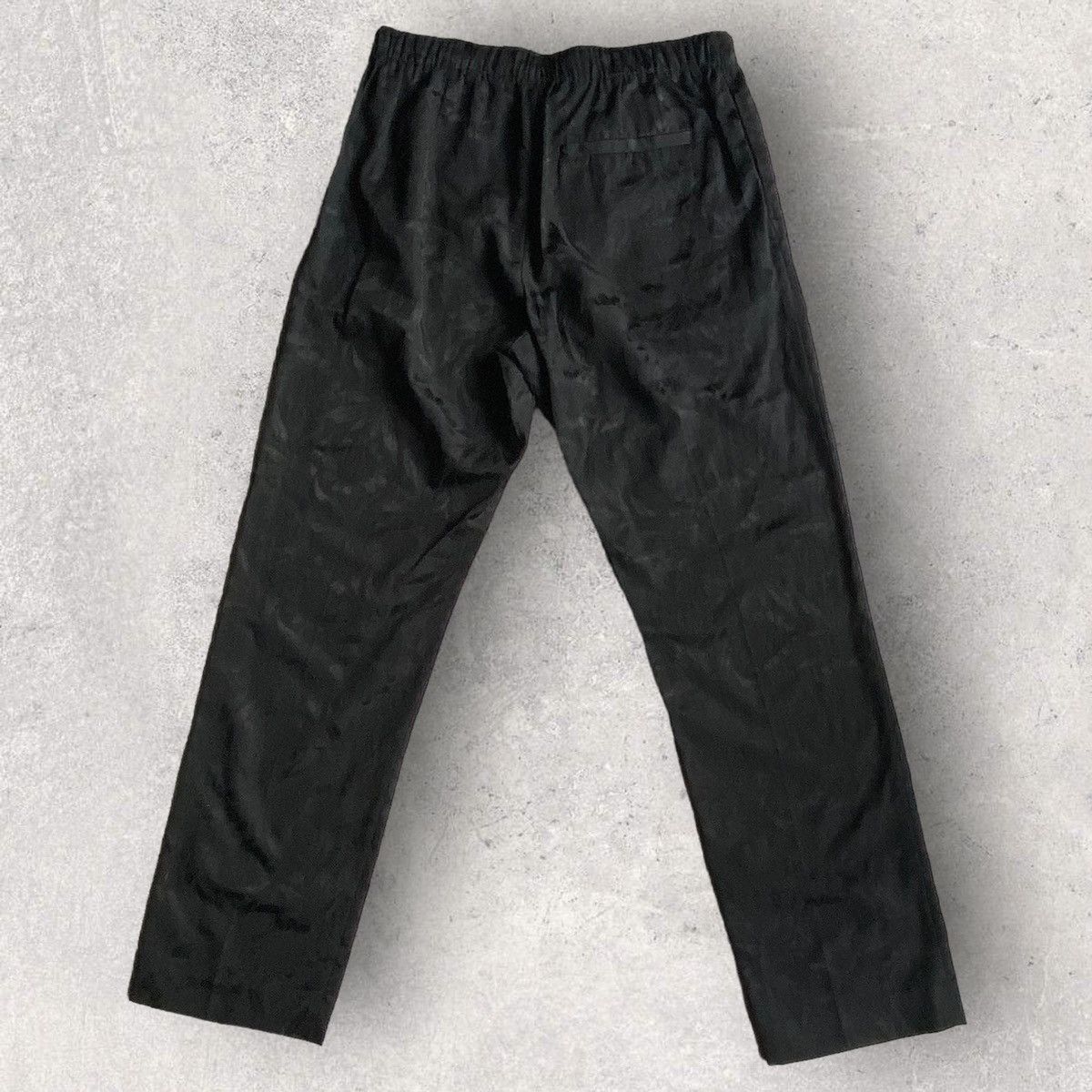 Dries Van Noten Fall 2019 Black Jacquard Floral Rayon Blend Drawstring Pants Size US 32 / EU 48 - 3 Thumbnail