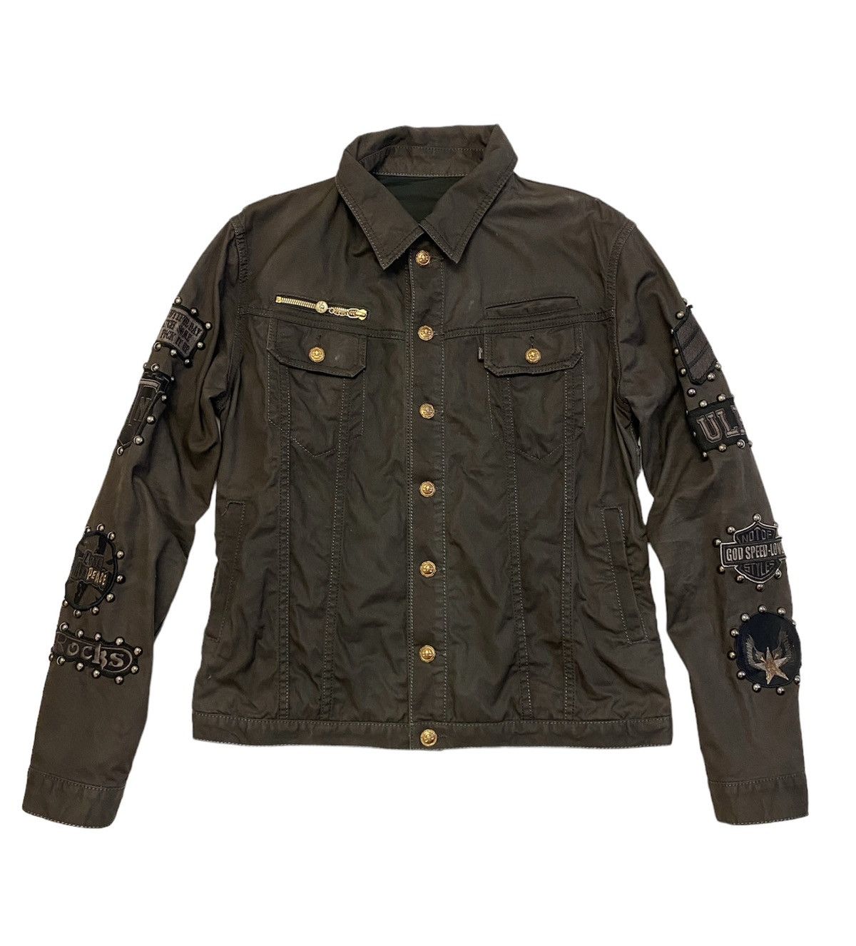 Japanese Brand × Roen 🔥🔥💰💰Remake Military Punk Trucker Jacket Size US M / EU 48-50 / 2 - 1 Thumbnail