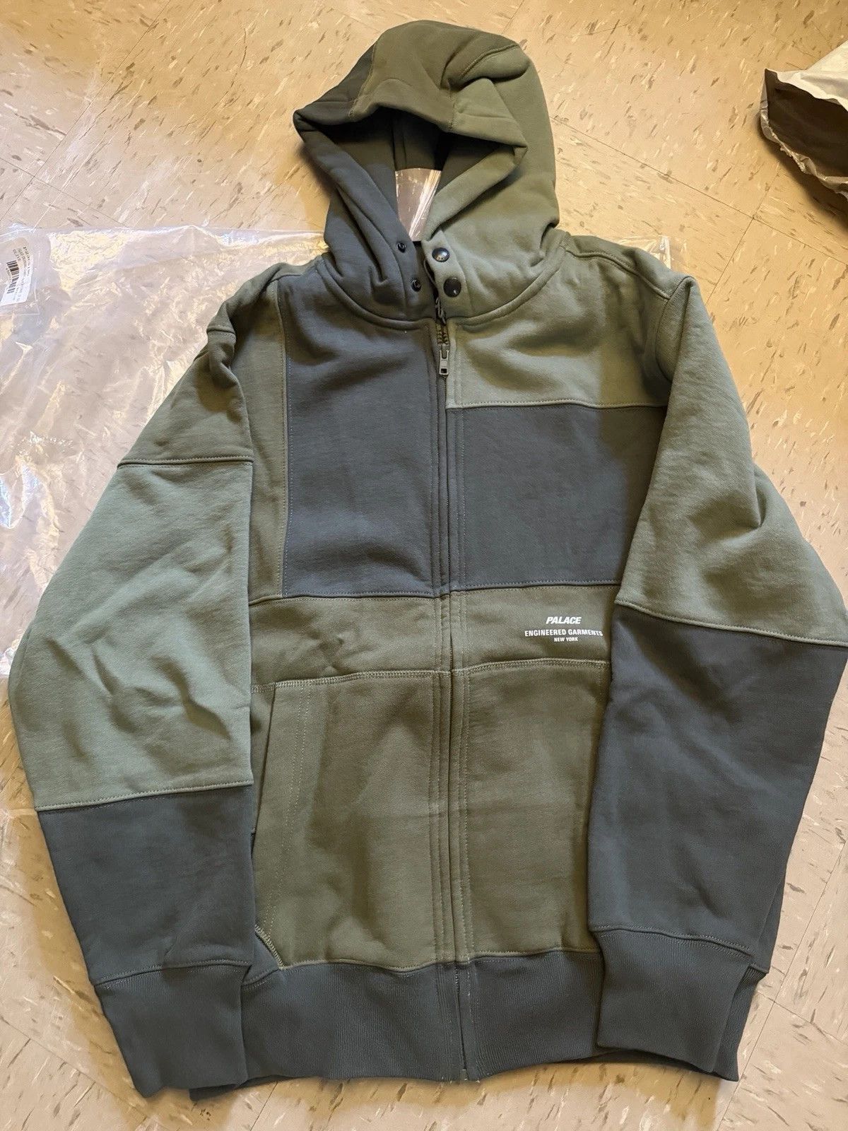 Palace Engineered Garments Heavy Patchwork Zip Hood Size M
