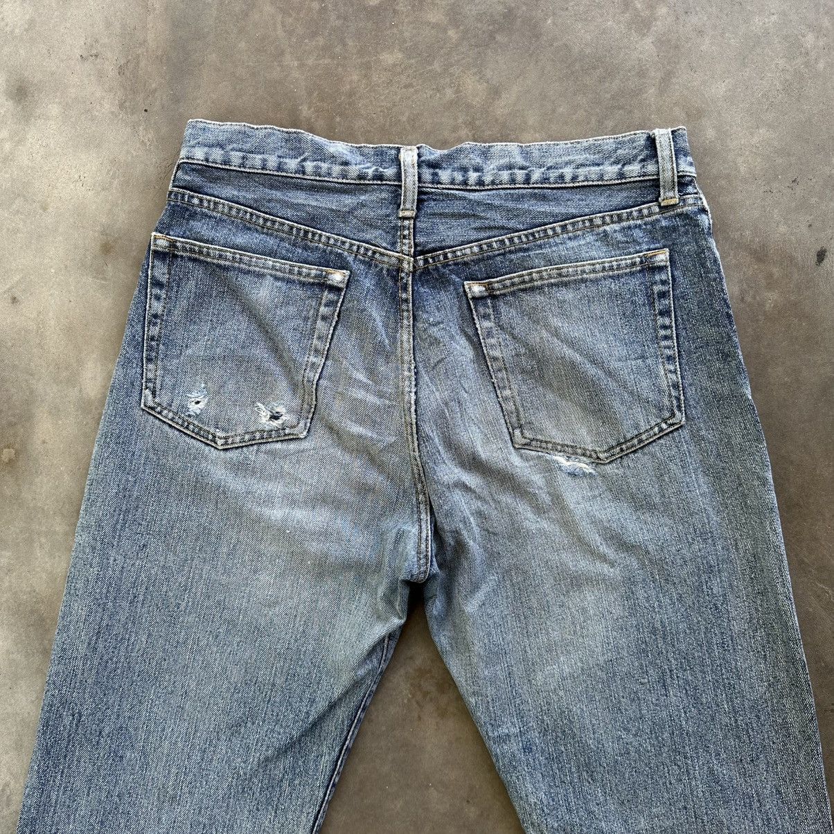 Japanese Brand Vintage Japanese Distressed Faded Denim Jean Pant W31 Size US 31 - 11 Thumbnail