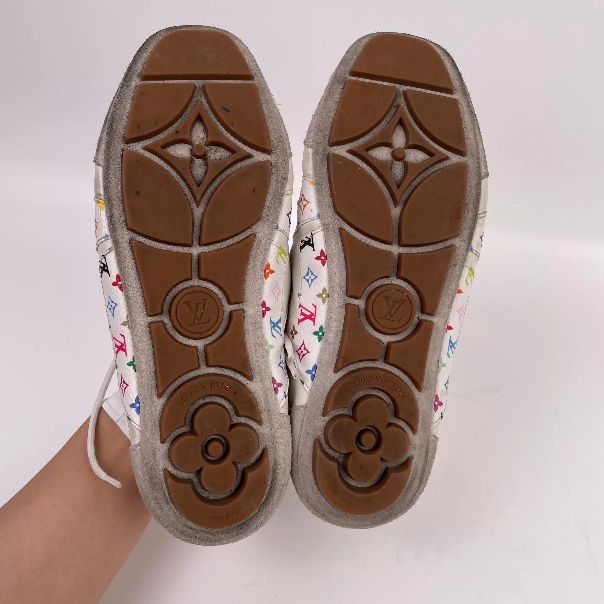 Louis Vuitton LV x Murakami Women's White Tricolor Shoes Size 38 Size US 7.5 / IT 37.5 - 4 Thumbnail