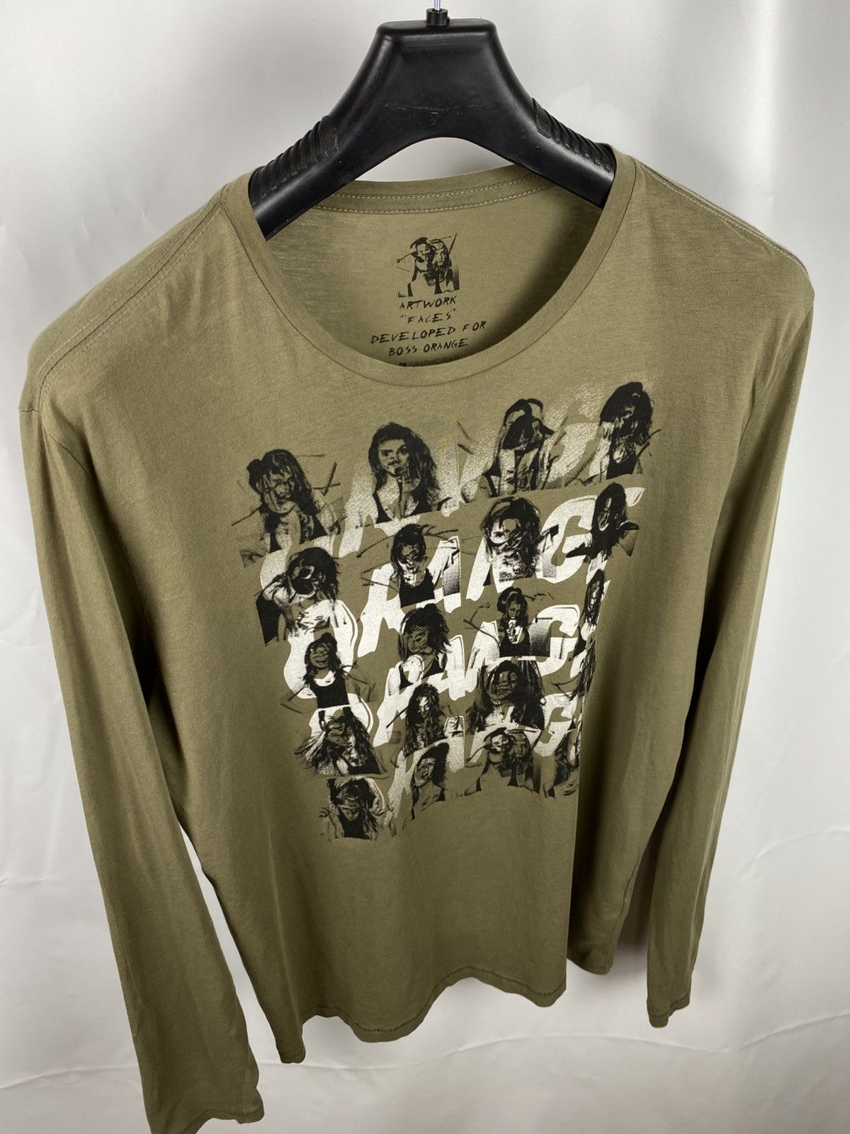 Hugo Boss Boss Orange Artwork Faces Longsleeve Tee Rare Men size XL Size US XL / EU 56 / 4 - 5 Thumbnail