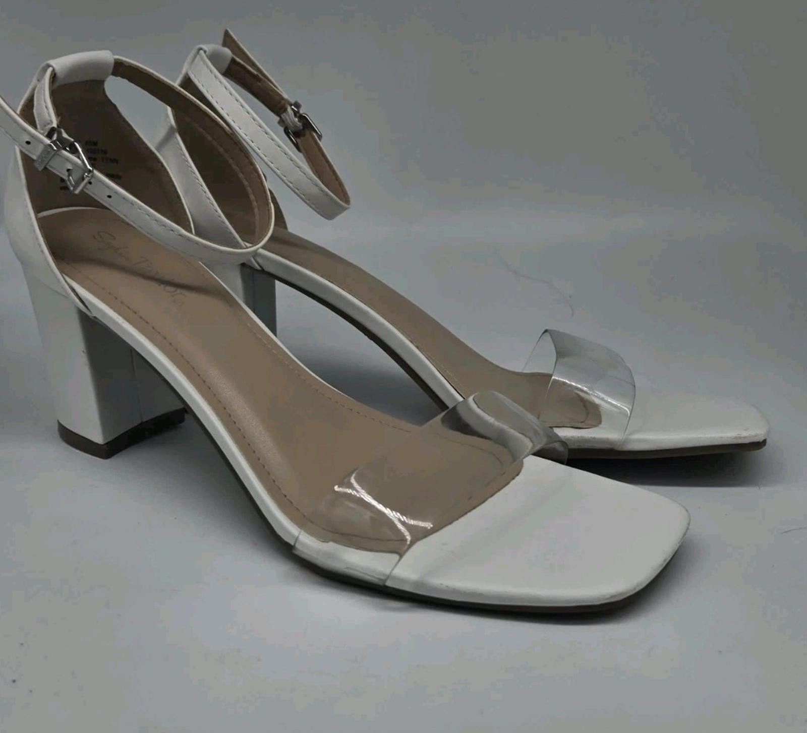 Other Sophia Taylor White Heels Clear Open Toe Style Lynn Sz 10 M Size US 10 / IT 40 - 2 Thumbnail