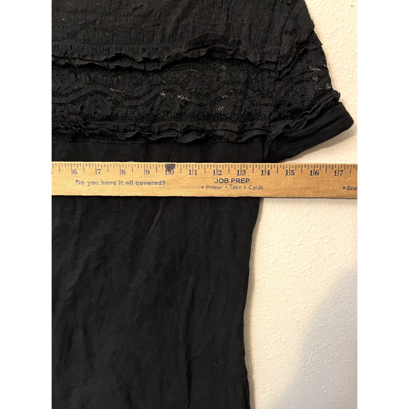 H&M H&M Top Women Small Black Solid Cotton Blend Short Sleeve T-Shirt Blouse Size S / US 4 / IT 40 - 4 Thumbnail