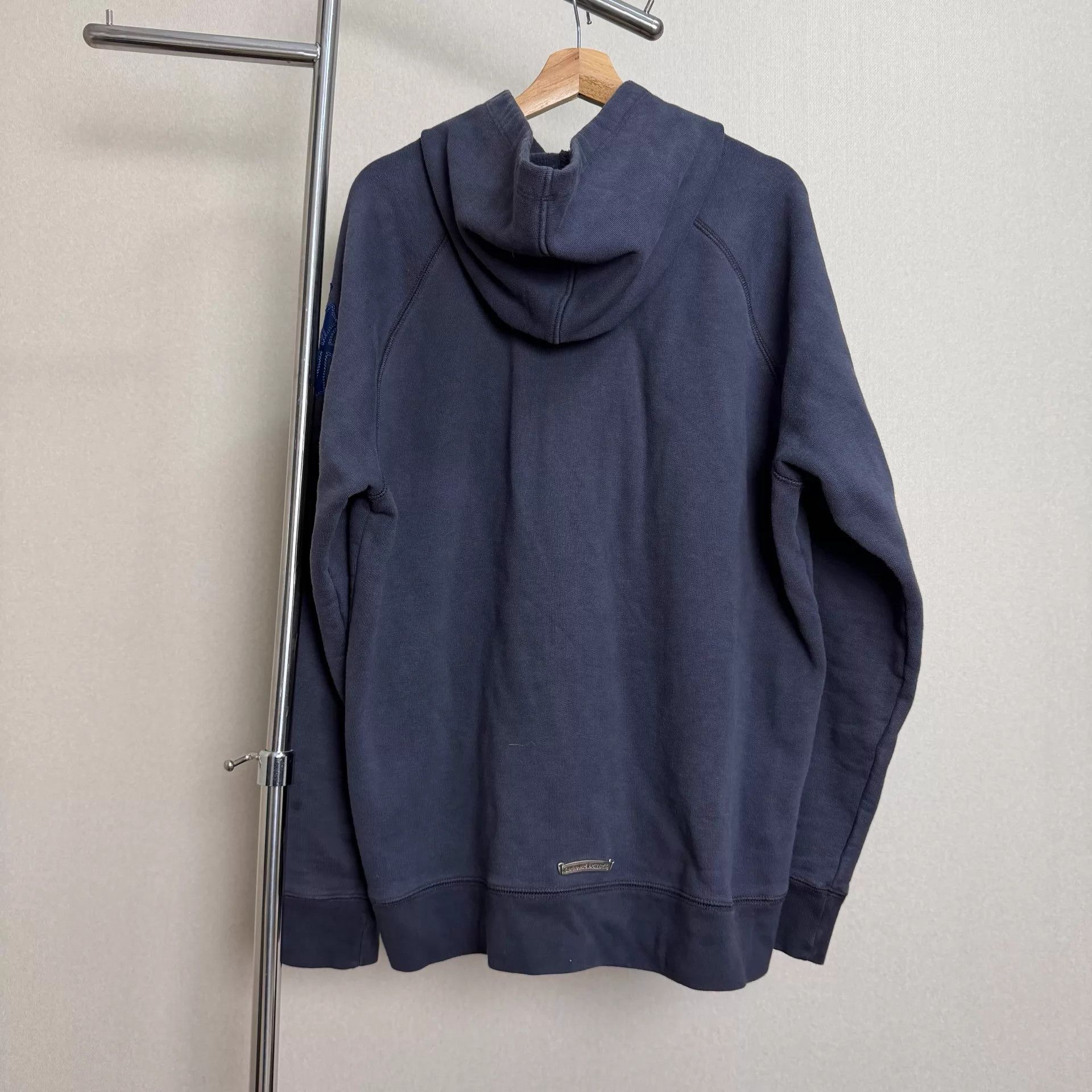 Chrome Hearts Chrome Hearts Washed Gray Cross Patch Hoodie XL Size US XL / EU 56 / 4 - 4 Thumbnail