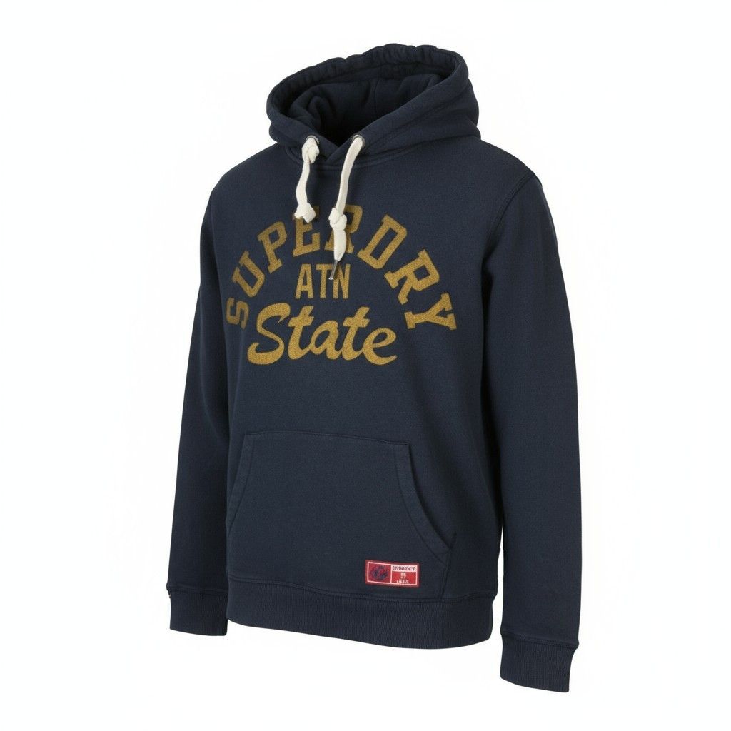Superdry TRACK & FIELD M Dark Blue Kangaroo Hoodie 87124 Size US M / EU 48-50 / 2 - 1 Thumbnail
