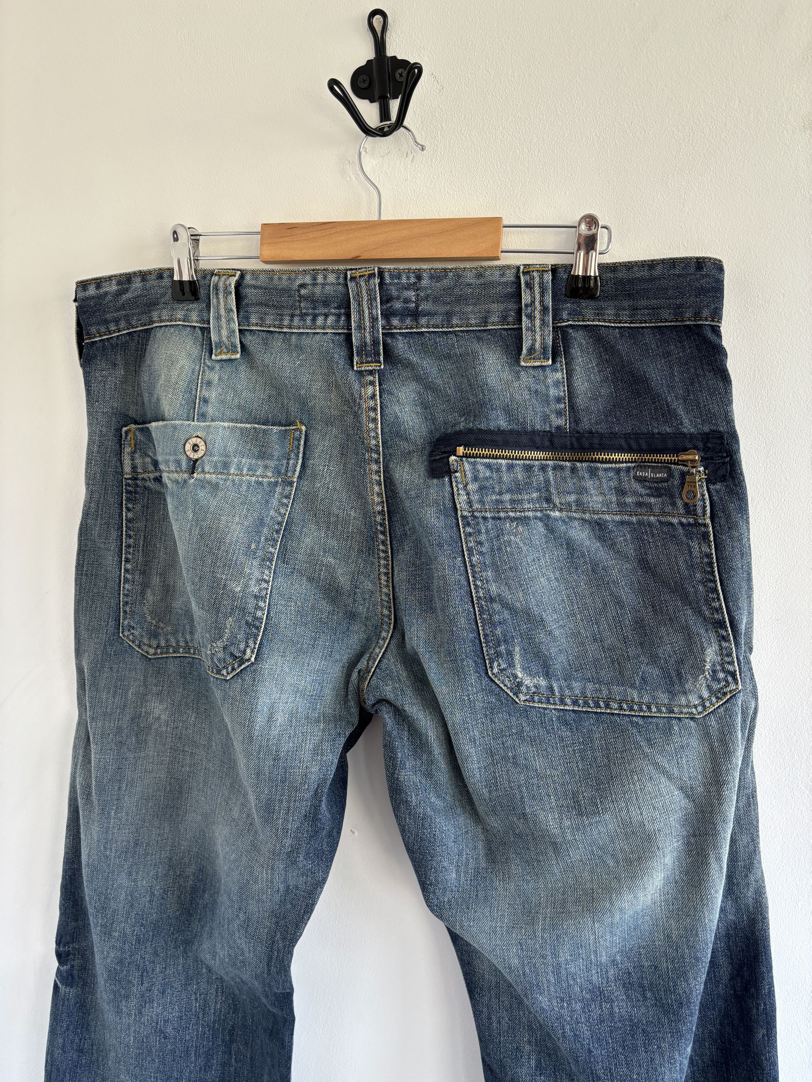 Japanese Brand × Vintage Vintage Y2K Wide Leg Washed Denim Jeans Size US 38 / EU 54 - 7 Thumbnail