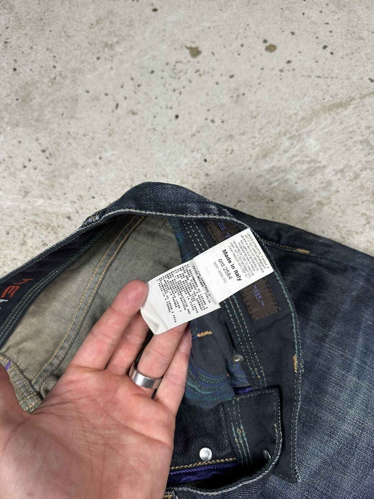 Etro Etro Italia 34 Milano Navy Denim Pants Jeans Flag Size US 34 / EU 50 - 11 Thumbnail