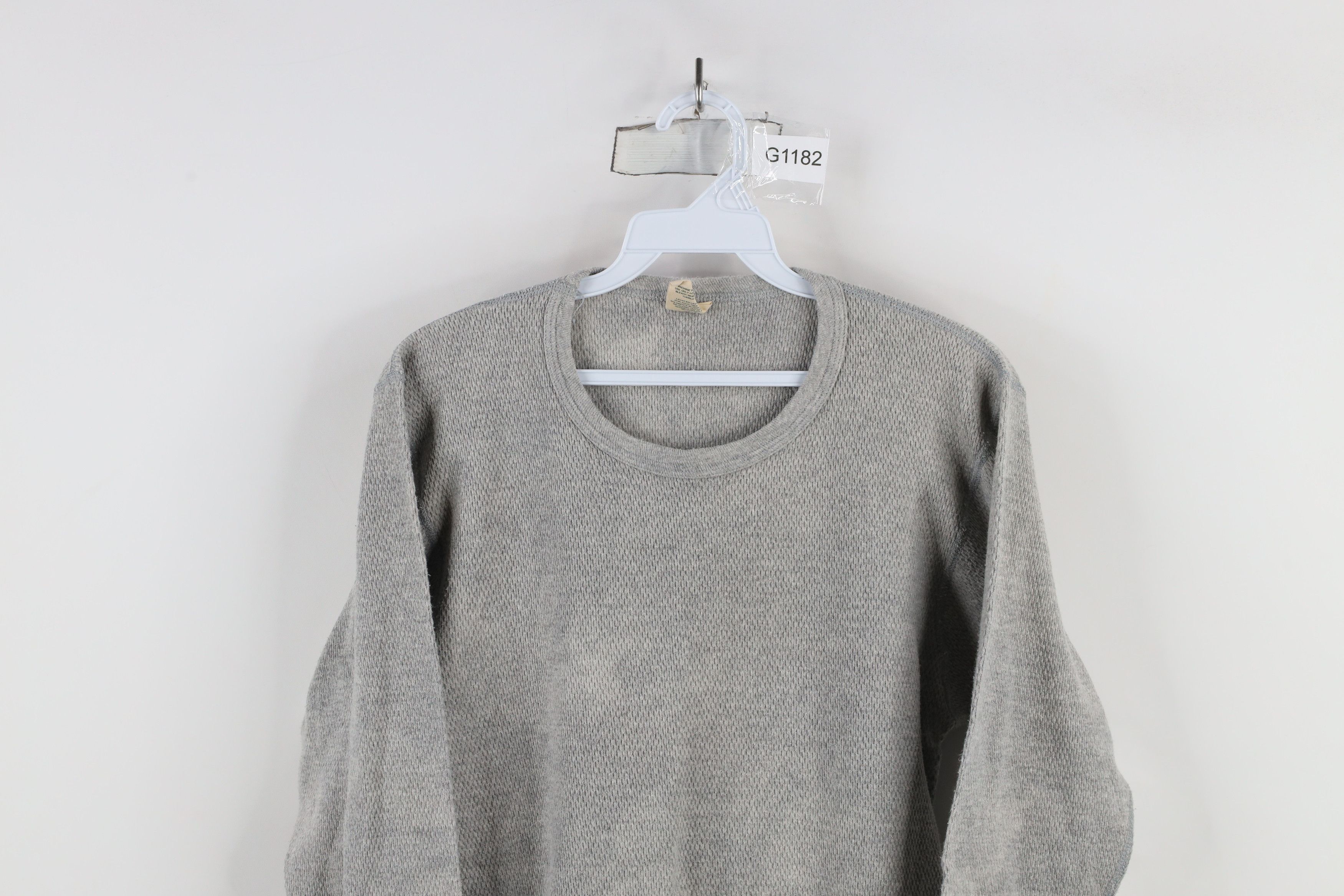 Vintage Vintage 90s Streetwear Waffle Knit Long Sleeve T-Shirt USA Size US XL / EU 56 / 4 - 2 Thumbnail