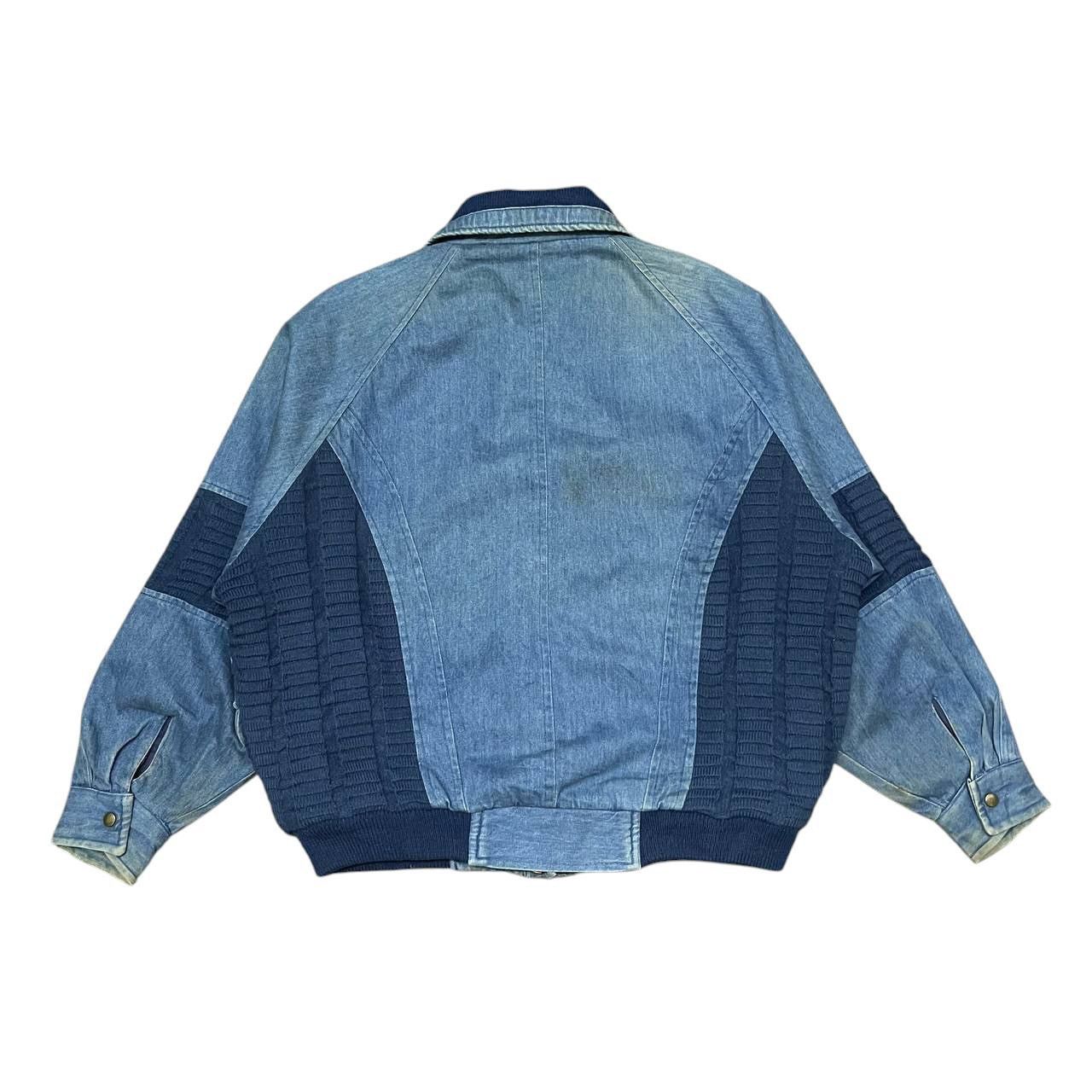 Japanese Brand Vintage Issey Miyake Inspired Wide K Denim Bomber Jacket Size US M / EU 48-50 / 2 - 13 Thumbnail