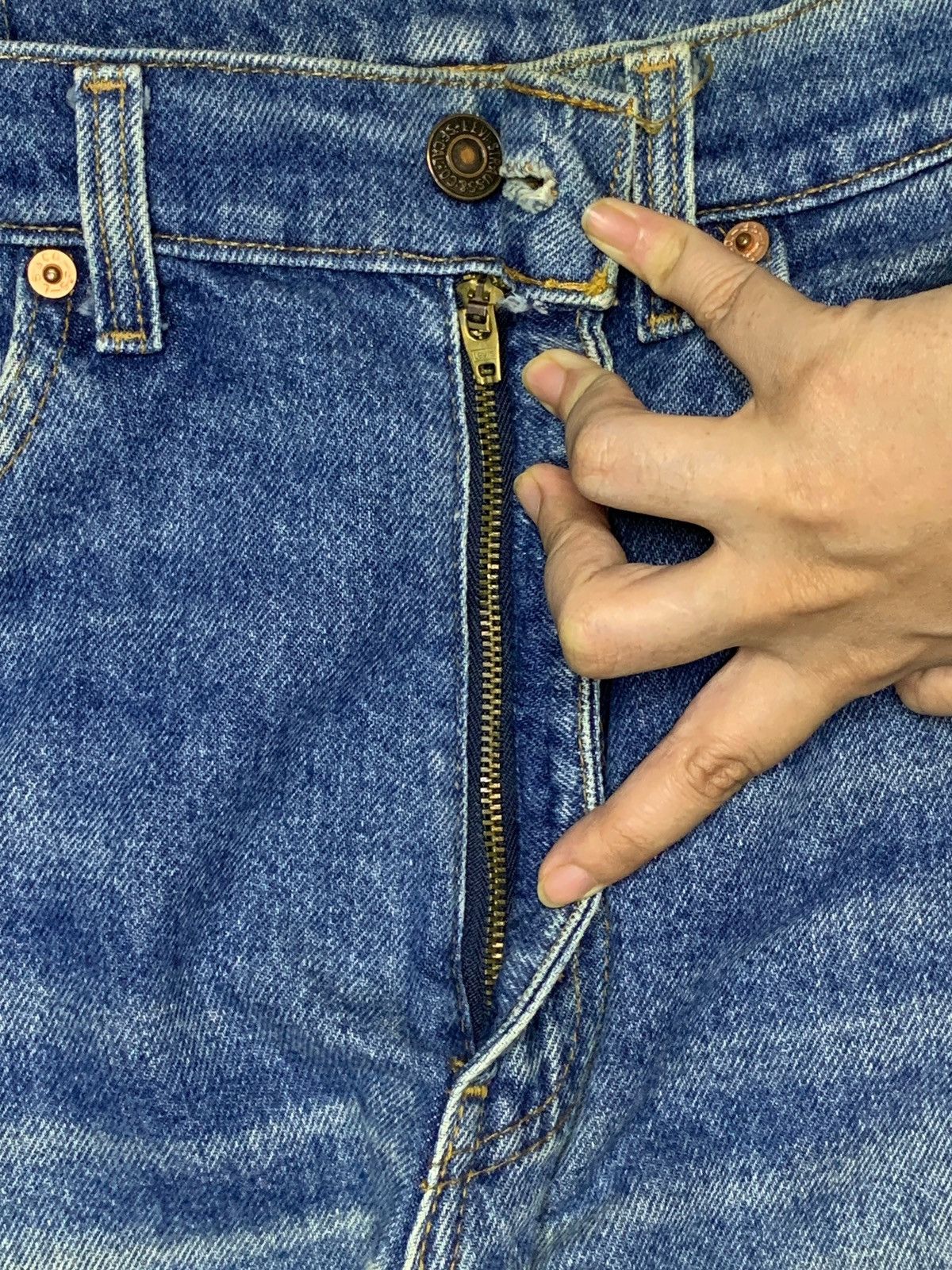 Levi's Vintage 90s Levis 510 USA Blue Mud Wash Style Jeans Size US 30 / EU 46 - 3 Thumbnail