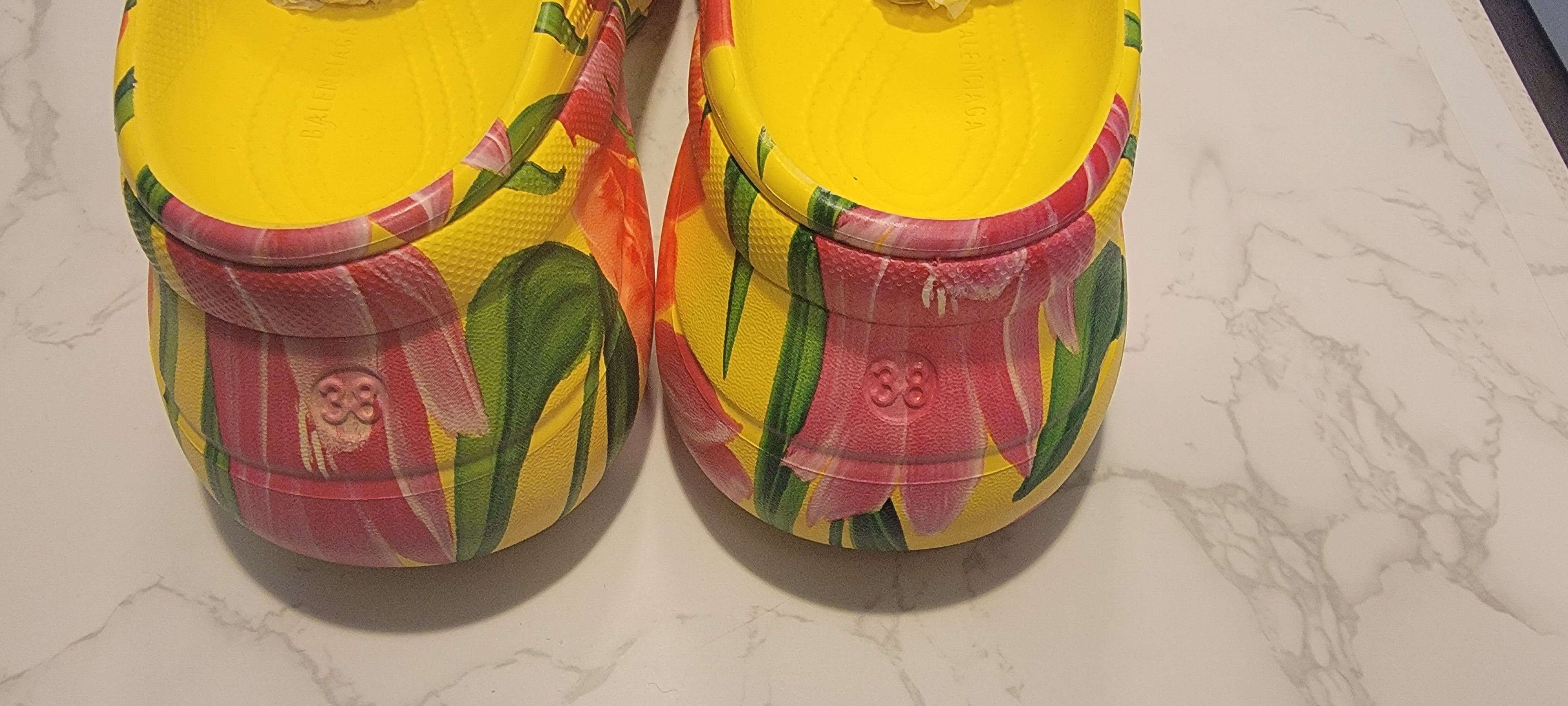 Balenciaga × Crocs Balenciaga Pool Crocs Slide Sandal Tulip Size 8 US floral Size US 8 / IT 38 - 2 Thumbnail