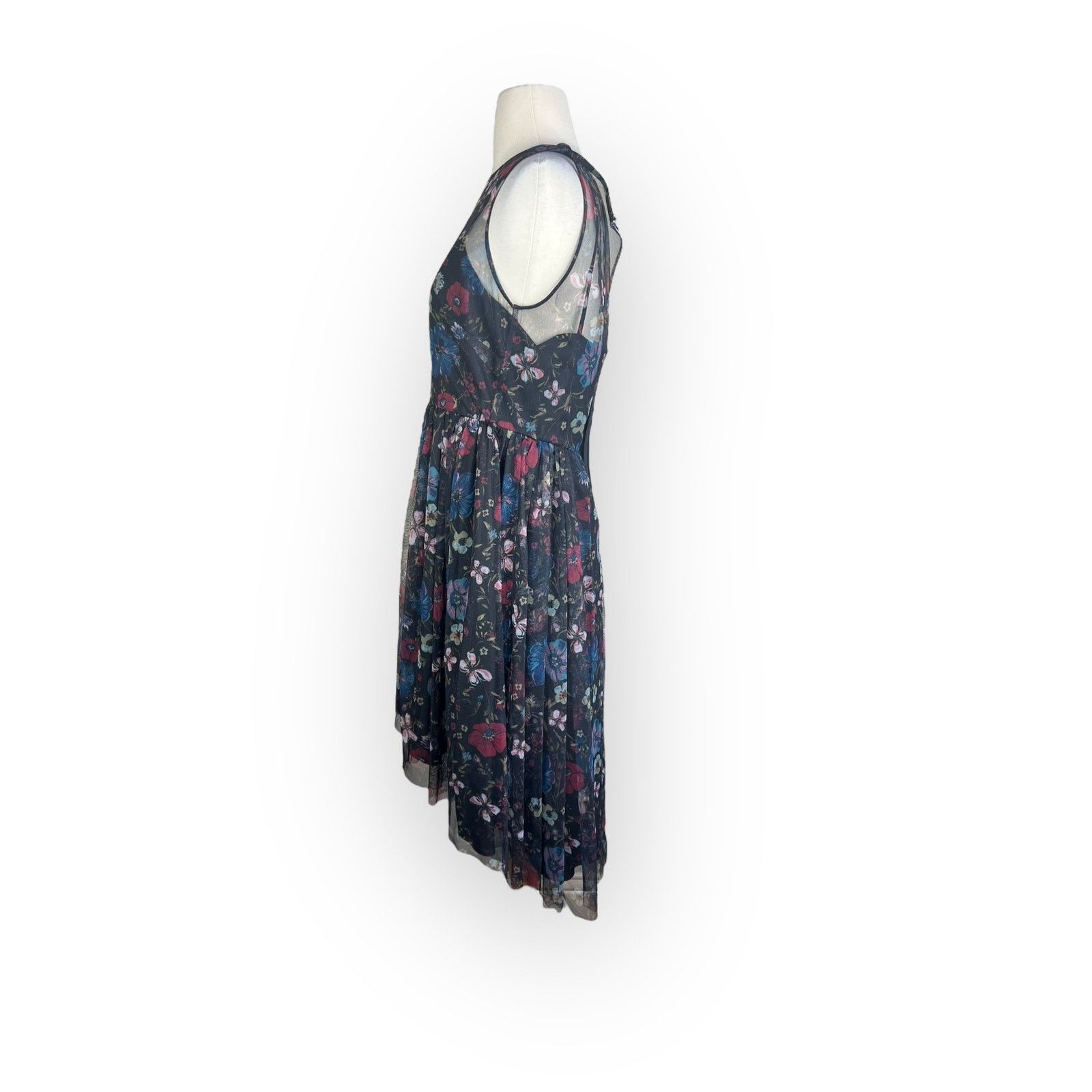 Disney Disney LC Lauren Conrad Snow White Black Floral Tulle Dress Size S / US 4 / IT 40 - 5 Thumbnail