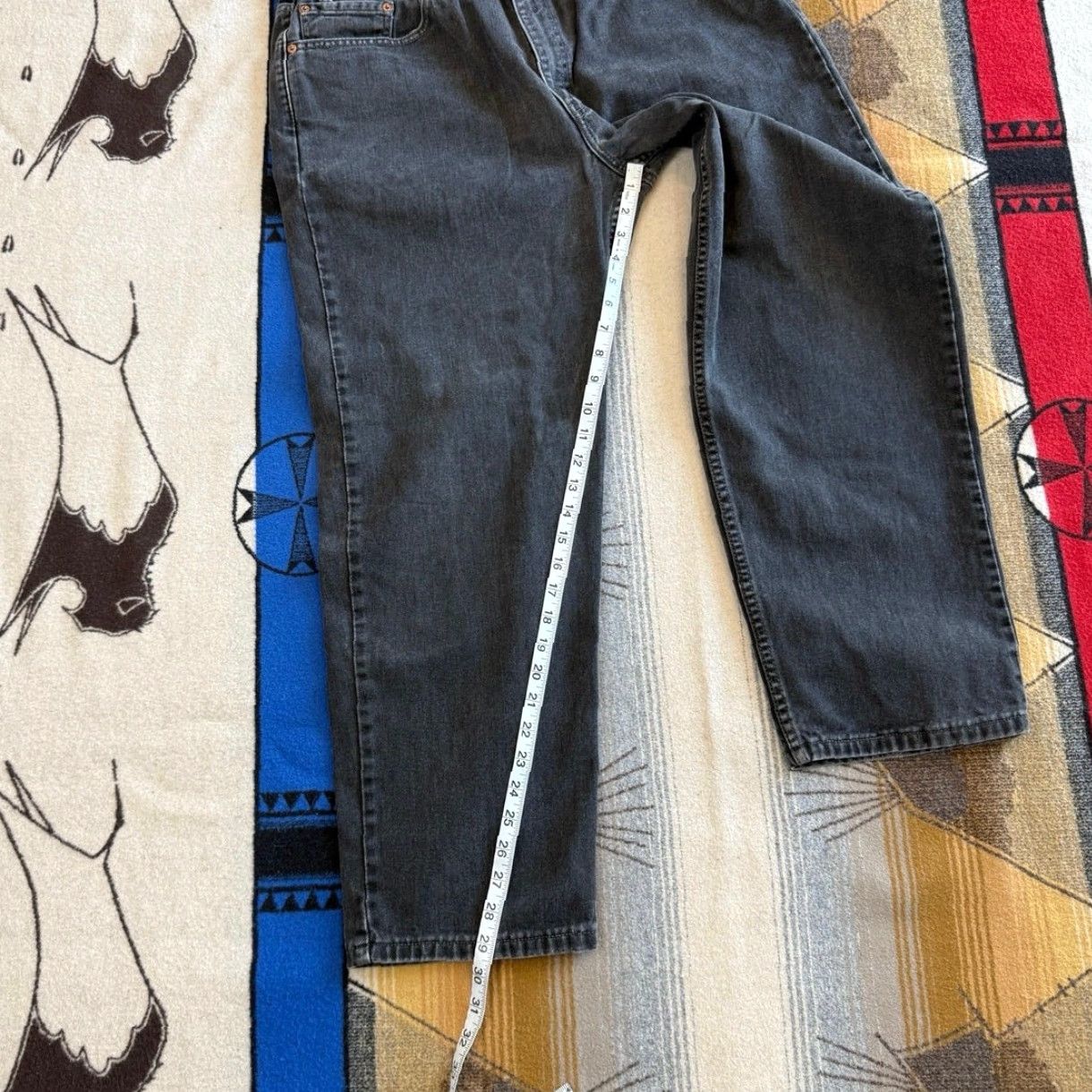Levi's VINTAGE Levi’s 550 Relaxed Fit Black Denim Jeans 36x30 Men In Canada 90s Straight N/A Size US 36 / EU 52 - 6 Thumbnail