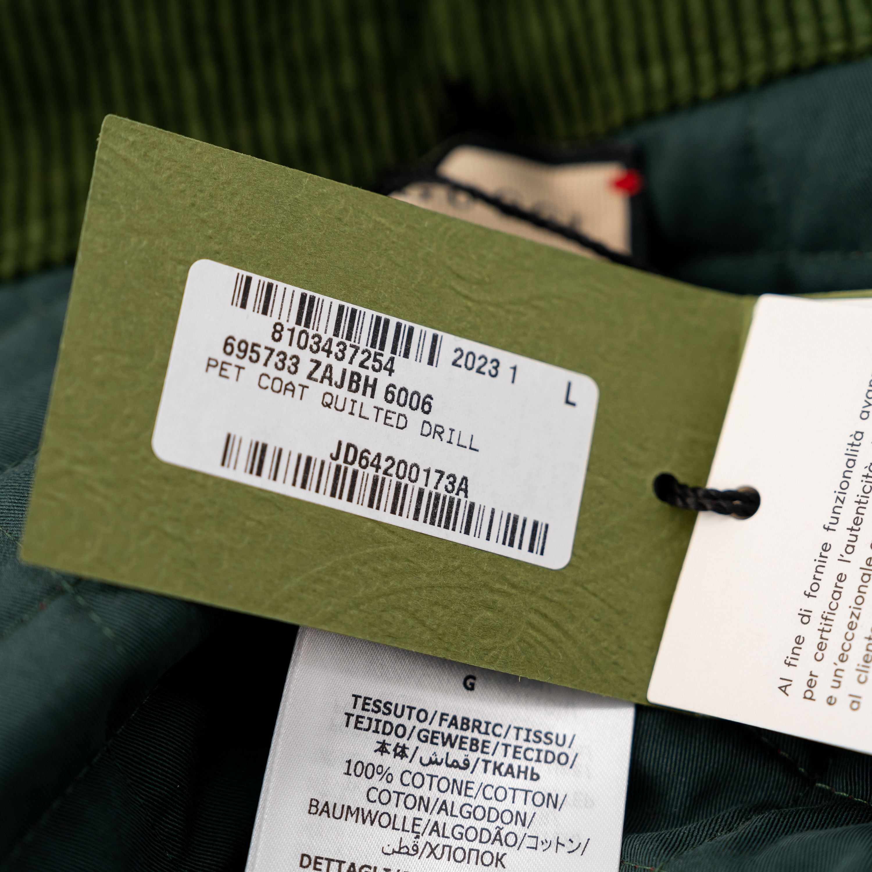 Gucci size L - Gucci Dog Pet Trench Coat GG Red Green Size ONE SIZE - 7 Thumbnail