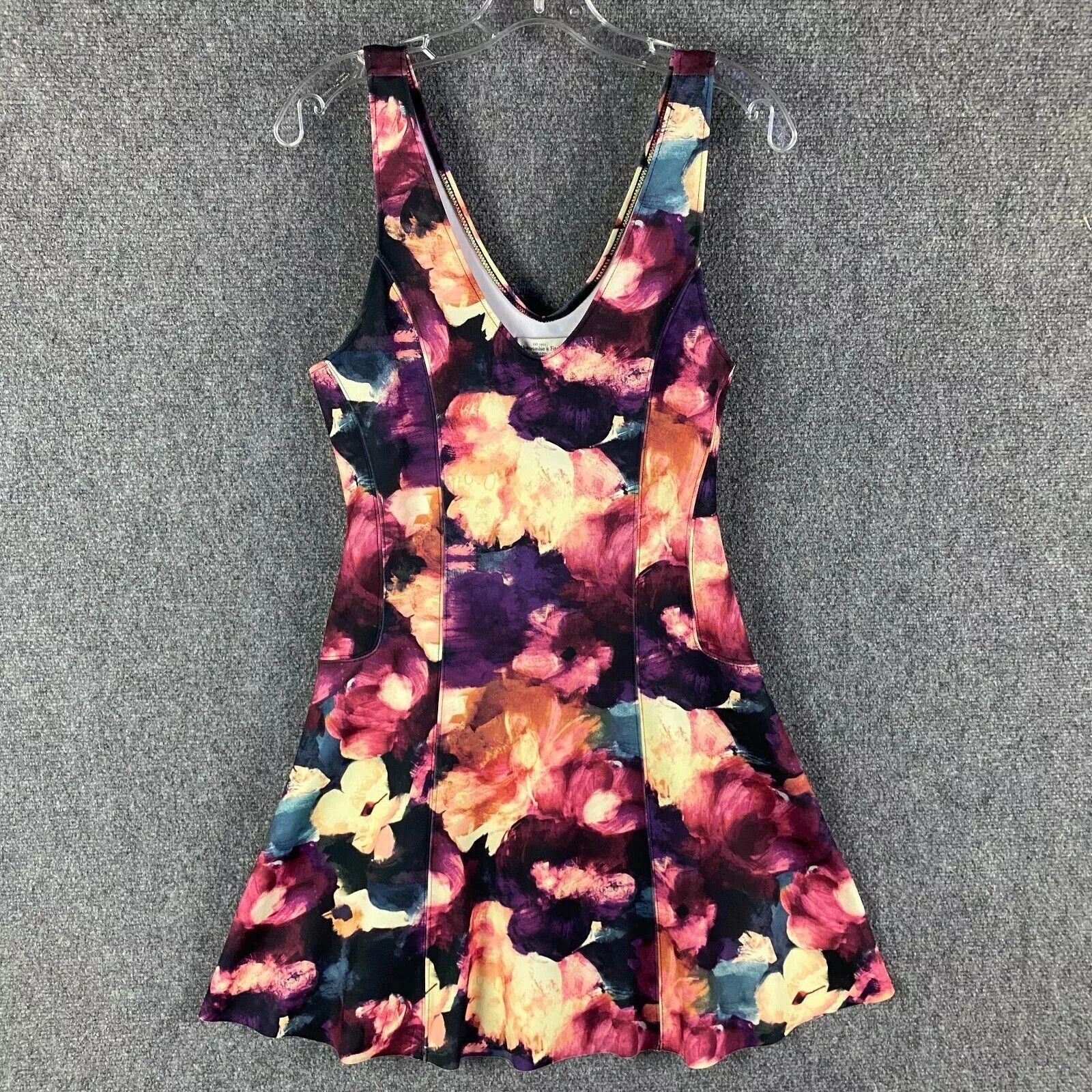 Abercrombie & Fitch Abercrombie & Fitch Dress Women's Large A-Line Floral Size L / US 10 / IT 46 - 1 Thumbnail