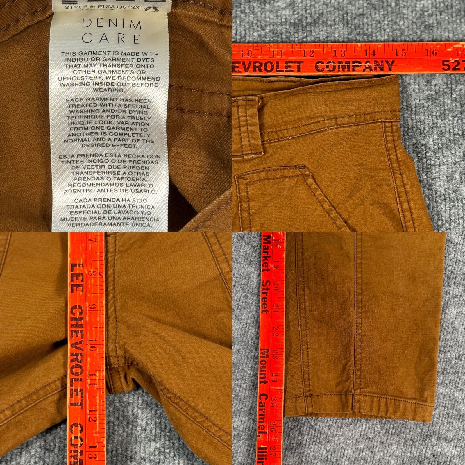 Vintage Kensie Jeans Brown Pants Boho Chic Cropped High Rise Tomboy Straight Leg 6/28 Size 28" / US 6 / IT 42 - 8 Thumbnail