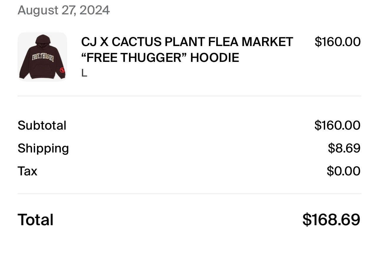 Cactus Plant Flea Market × Travis Scott Free thugger Travis Scott hoodie Size US L / EU 52-54 / 3 - 3 Thumbnail
