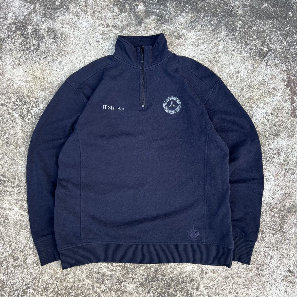 Mercedes-Benz × Vintage 00’s Mercedes Benz Half Zip Sweatshirt Size US XL / EU 56 / 4 - 1 Thumbnail
