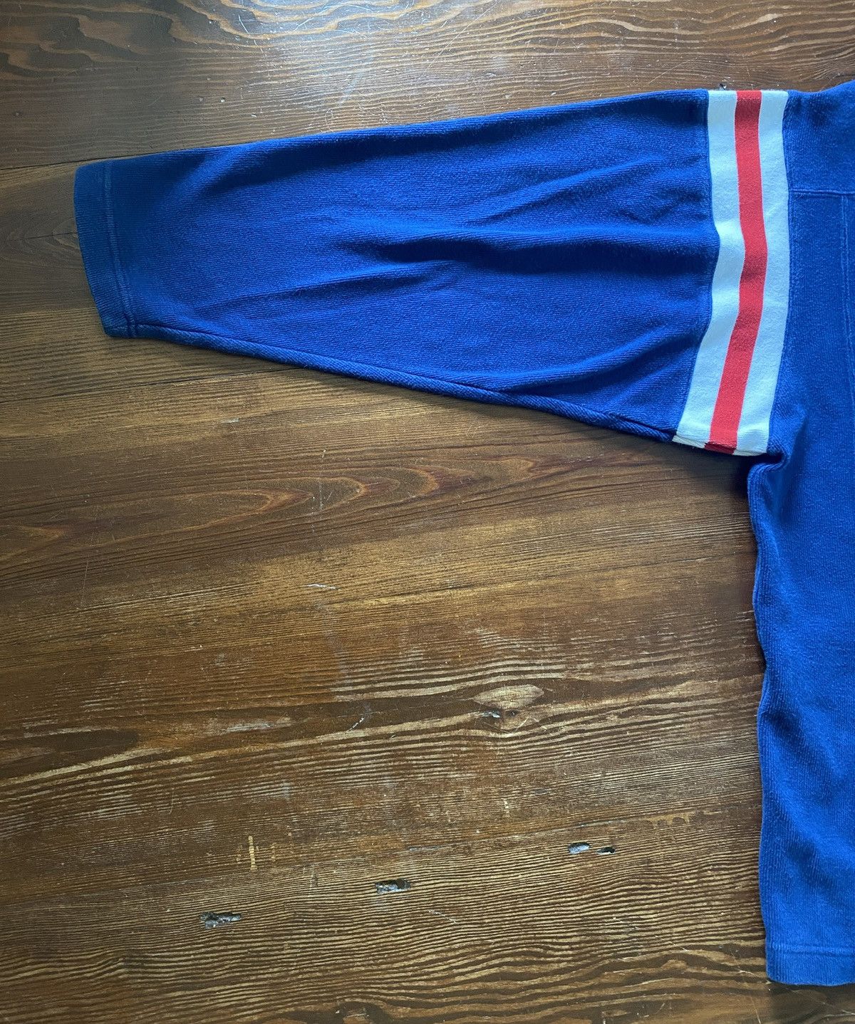 NHL Vintage 90’s New York Rangers Blue Line Ribbed Sweatshirt Size US XL / EU 56 / 4 - 15 Thumbnail