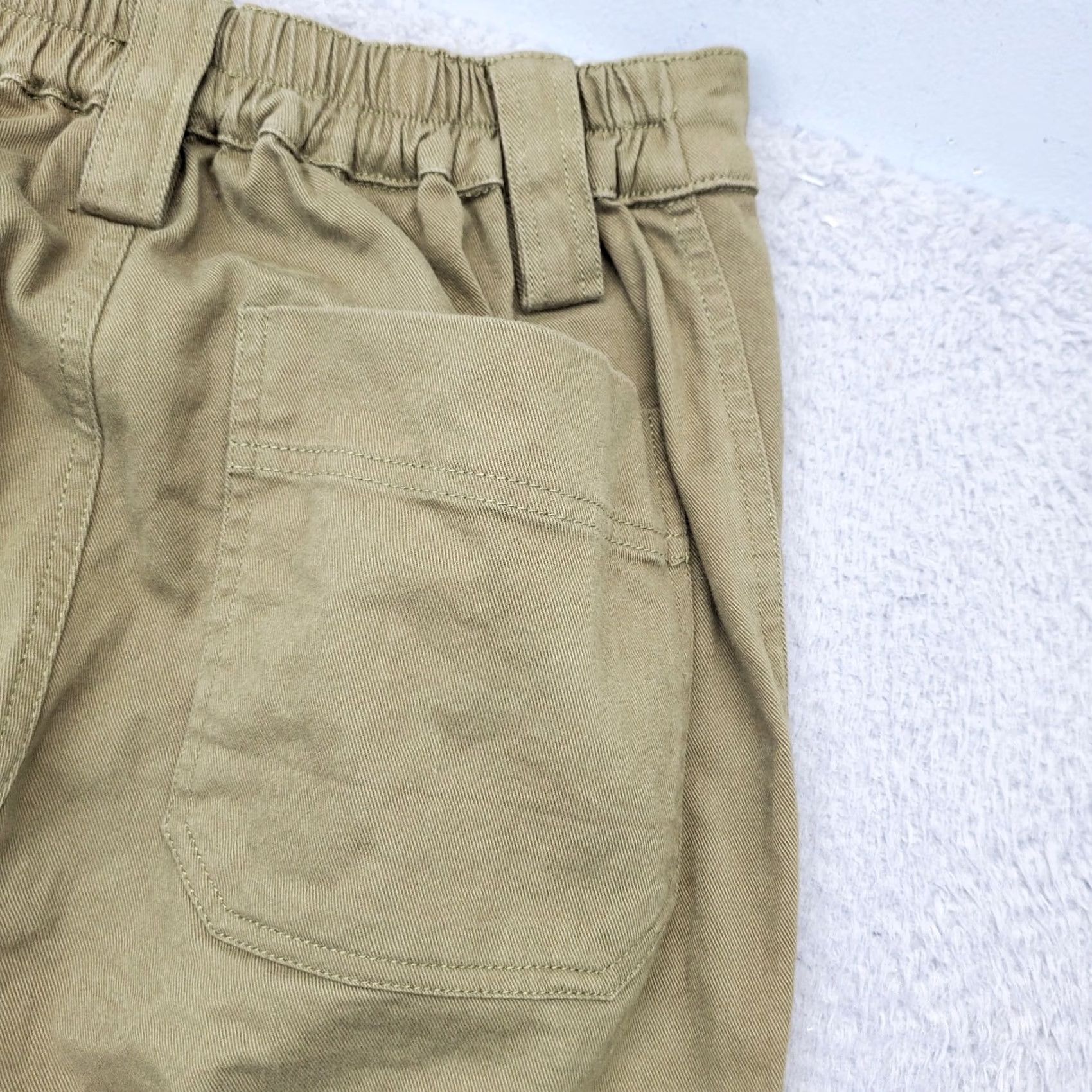 Vintage Cotton Candy Womens M Cargo Pants Green Flat Front Utility Pocket Wide Leg Outdoor Size 32" / US 10 / IT 46 - 6 Thumbnail