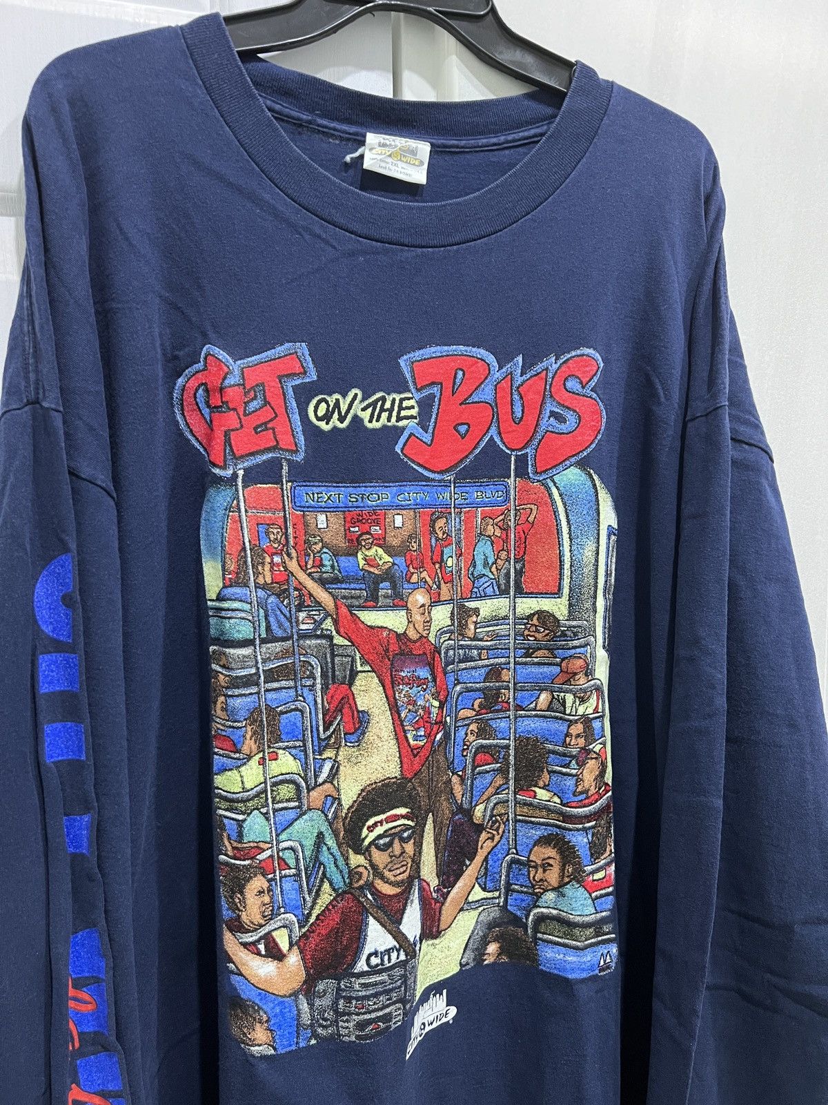 Vintage 90s Get on the Bus movie Spike Lee Tee 2XL