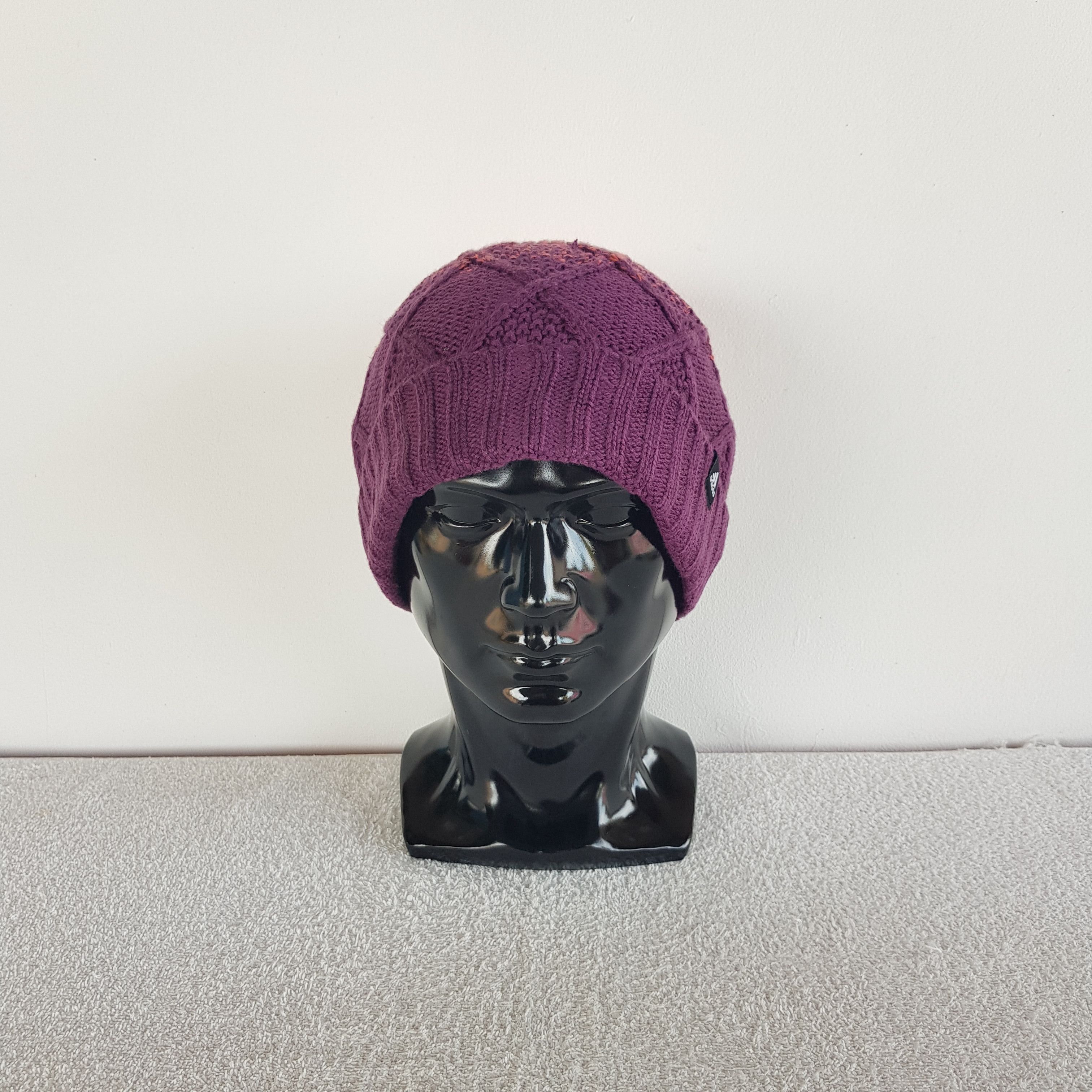 Adidas Vintage Adidas Beanie Cable Ribbed Knit Snow Caps Hats. Size ONE SIZE - 3 Thumbnail