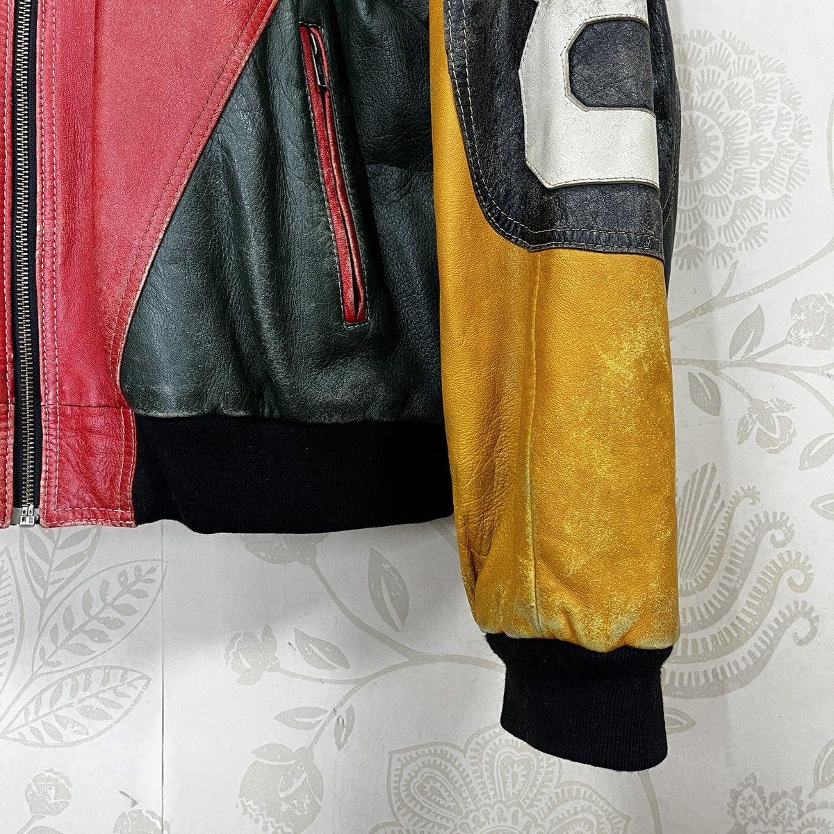 Genuine Leather × Vintage Vintage 8 Ball 🎱 Ong Ovine Leather Bomber Jacket Size US L / EU 52-54 / 3 - 9 Thumbnail