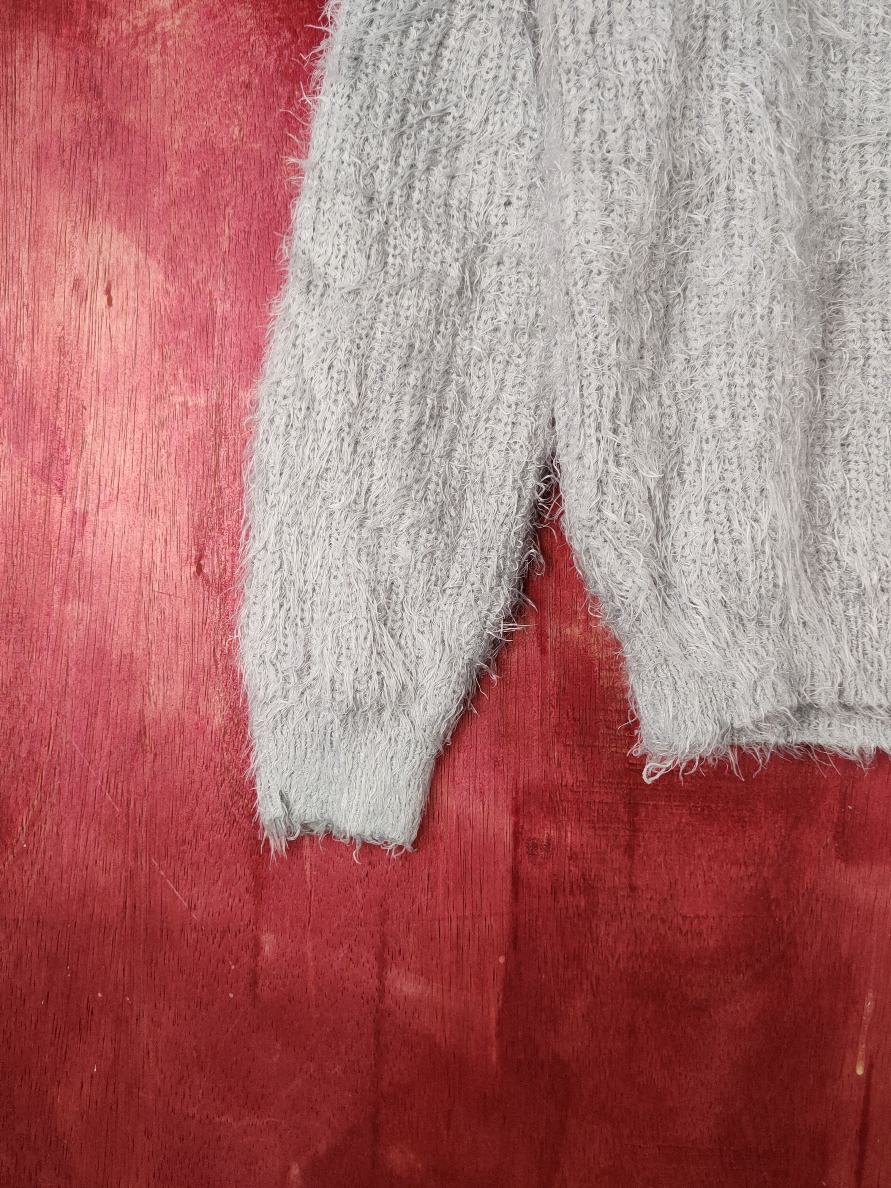 Homespun Knitwear × Japanese Brand × Vintage Cutie Blondie Gray Shag Shaggy Fur Mohair Knitwear #S1918 Size M / US 6-8 / IT 42-44 - 4 Thumbnail