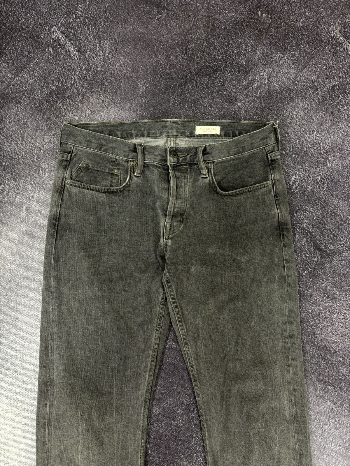 Allsaints Allsaints Reed Gray Luxury Straight Denim Jeans Size US 32 / EU 48 - 3 Thumbnail