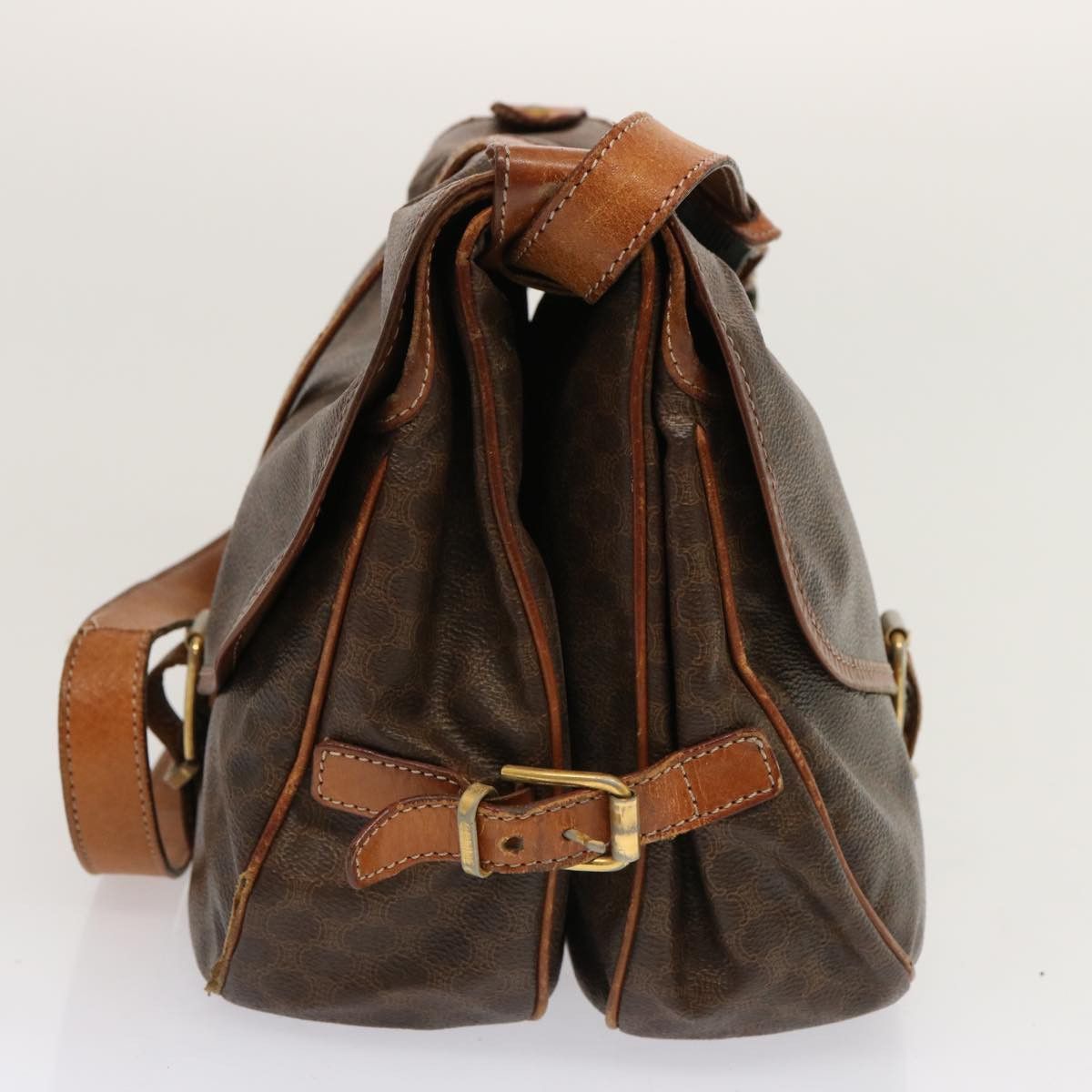 Celine CELINE Macadam Canvas Shoulder Bag Pvc Brown Size ONE SIZE - 3 Thumbnail