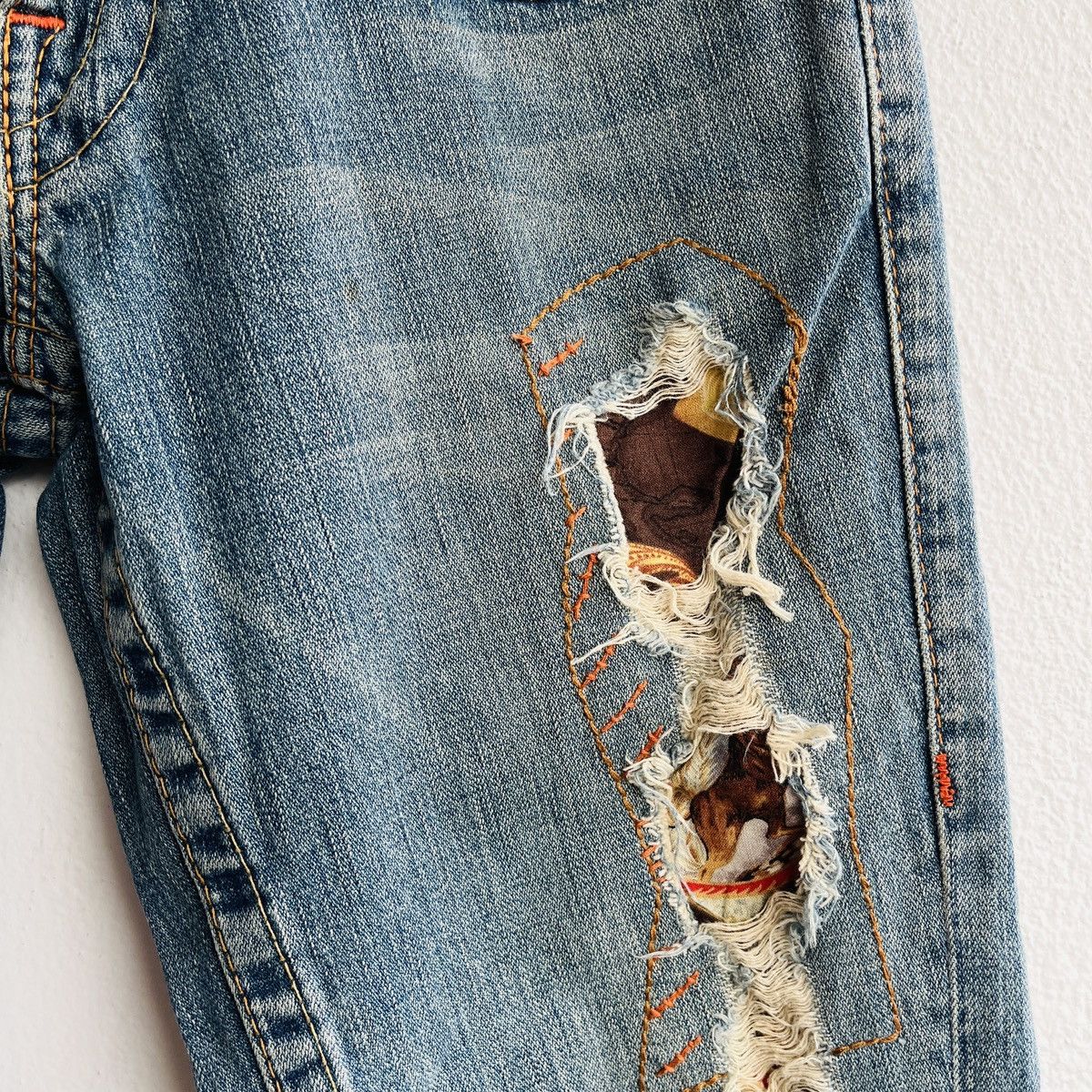 Seditionaries Flared TRUE RELIGION Distressed Patches Sashiko Jeans Size US 28 / EU 44 - 10 Thumbnail