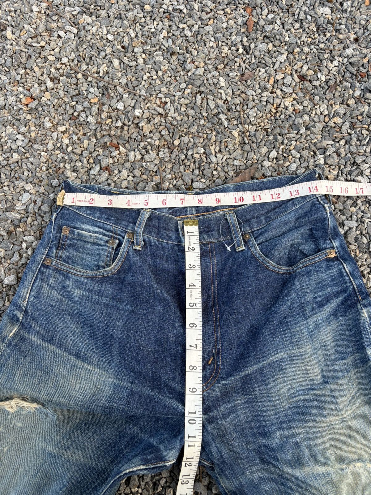 Kapital VINTAGE LEVIS 502 BIG E SELVEDGE RUSTY DISTRESSED DENIM Size US 30 / EU 46 - 20 Thumbnail