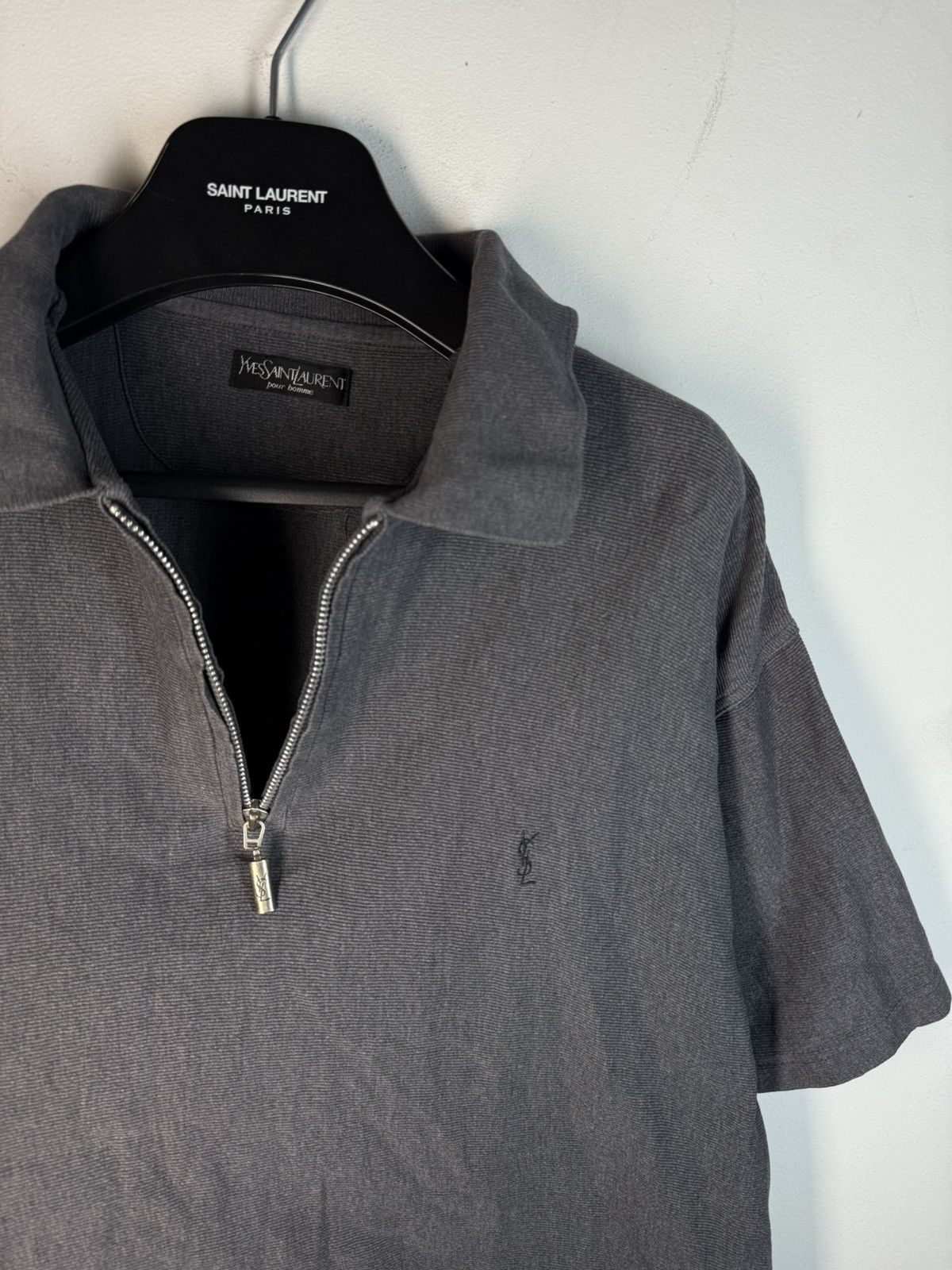 Yves Saint Laurent 90s YSL Polo Shirt Grey YSL Shirt YSL Tee Size US XL / EU 56 / 4 - 10 Thumbnail
