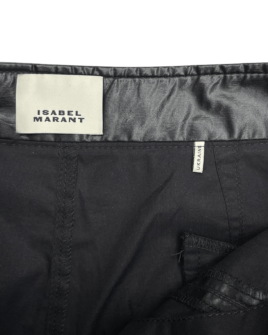Isabel Marant Isabel Marant Paneled Coated Straight Leg Pants Size 25" / US 0 / IT 36 - 8 Thumbnail