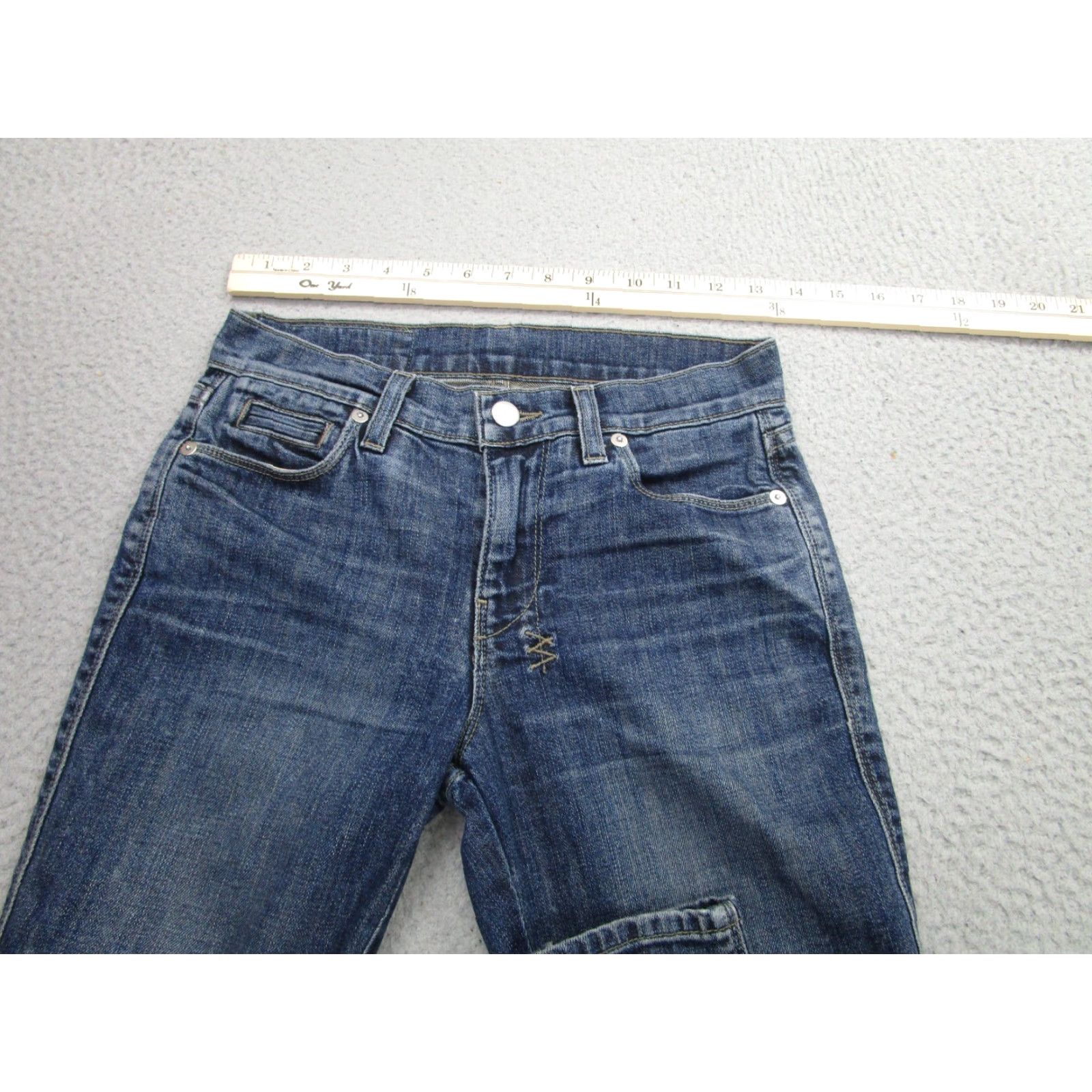 Ksubi Ksubi Jeans Womens 24 Blue Spray On Horizon Destroy Skinny Ankle Zip Size 42" / US 20 - 6 Thumbnail