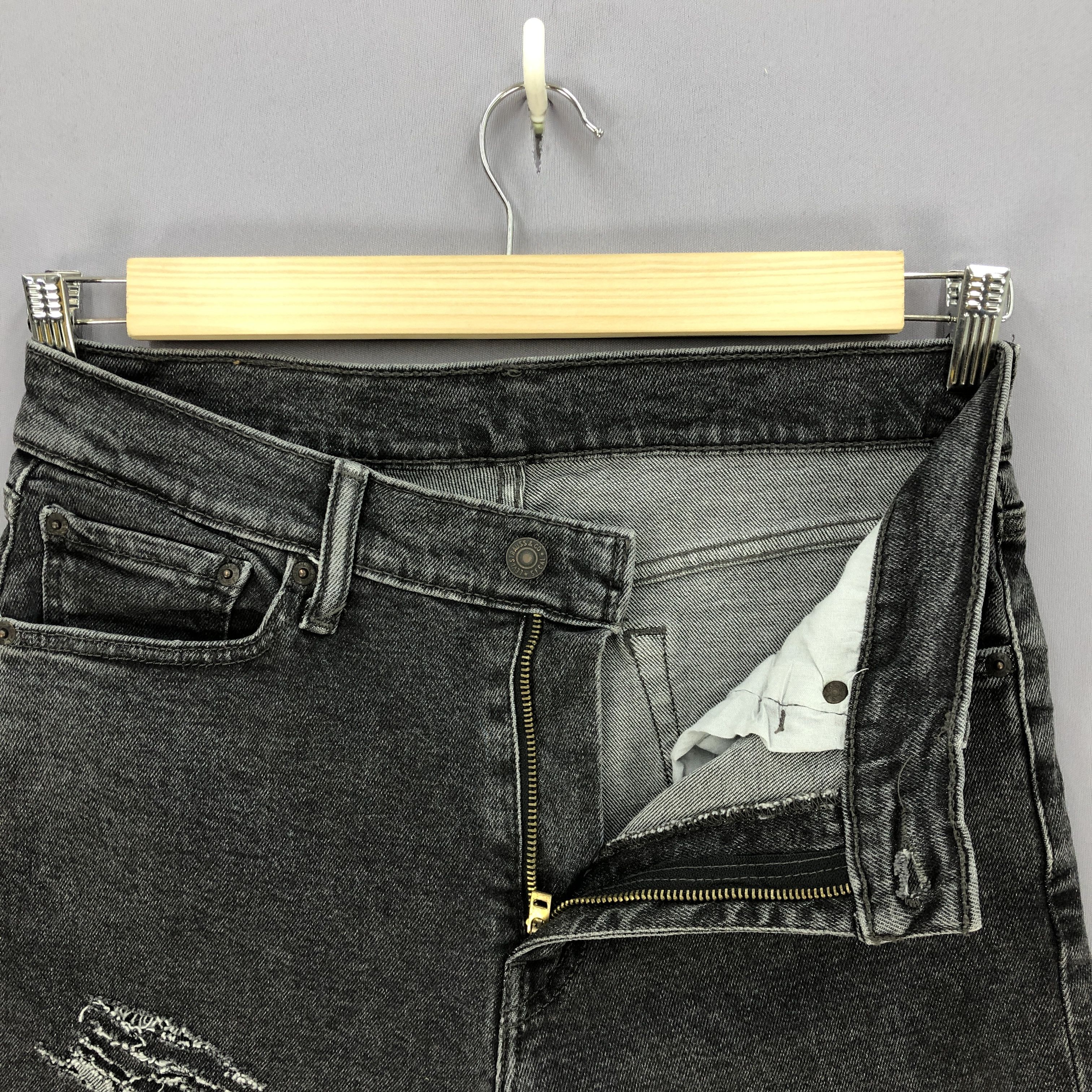 Levi's LVC Y2K Levis 505 Faded Black Jeans Levi's Distressed Denim Size US 32 / EU 48 - 6 Thumbnail