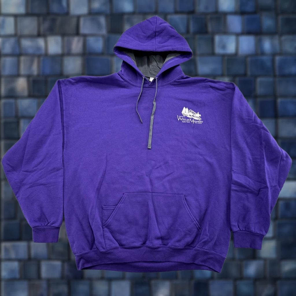 Fruit Of The Loom Wildcat Mountain State Park Ontario Wisconsin Purple Hoodie Sweatshirt 2XL Mens Shirt Pullover Sweatshirt Purple 2XL Size US XXL / EU 58 / 5 - 1 Thumbnail