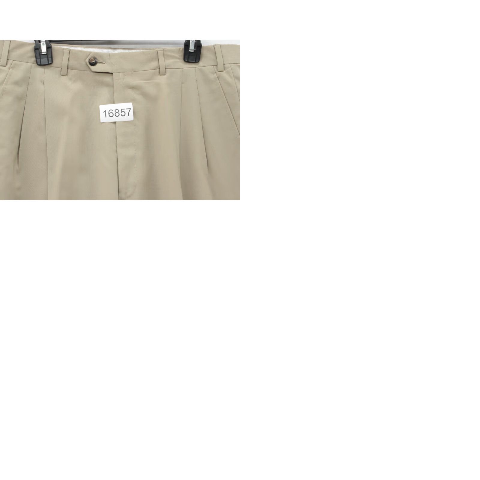 Vintage Angelico Dress Pants Mens 34 X 28 Khaki Tan 100% Wool Pleated Cuffed Lined Italy Size US 34 / EU 50 - 9 Thumbnail