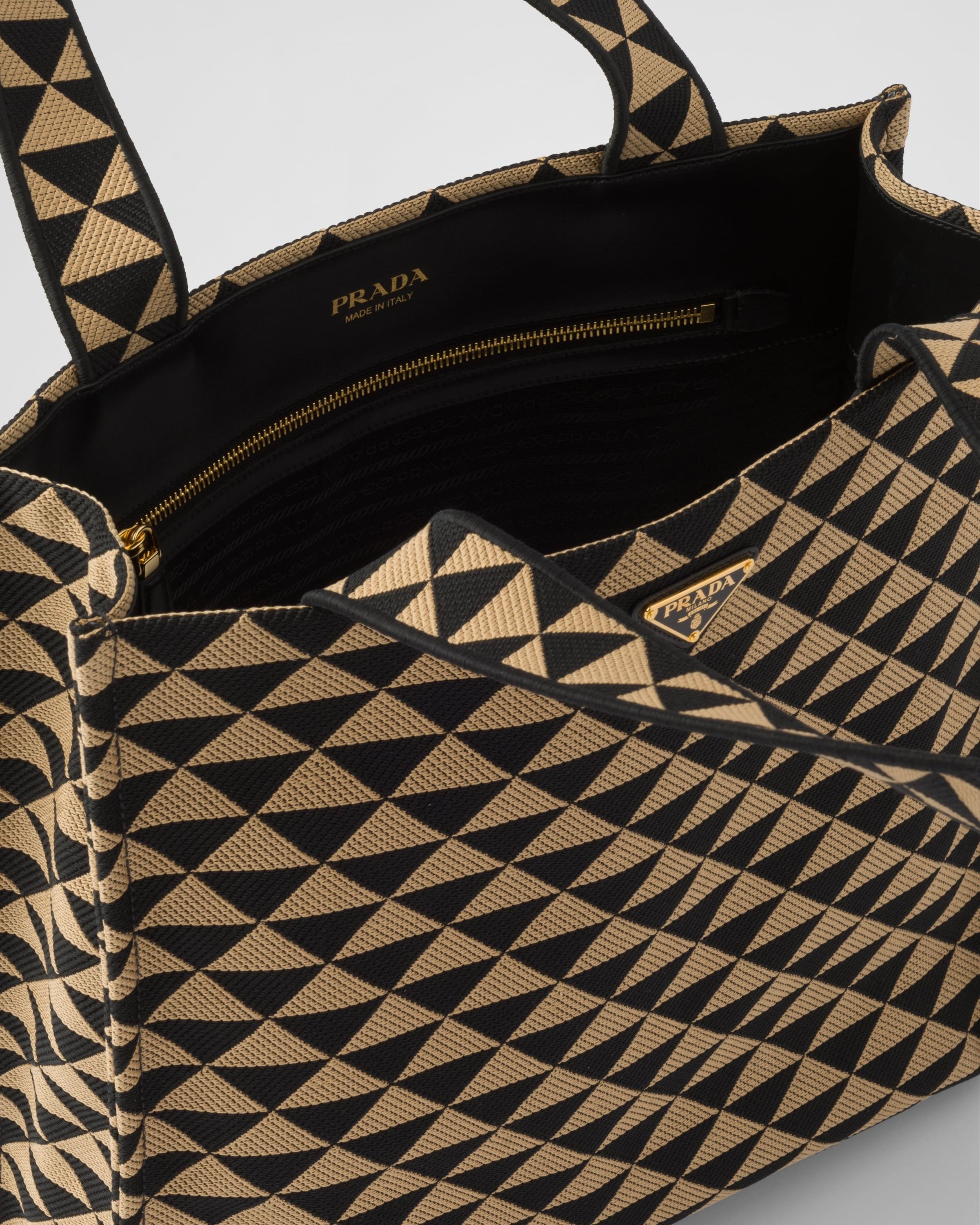 Prada o1bcso1str1025 Size: OS / Jacquard Symbole Bag Beige/Black Size ONE SIZE - 5 Thumbnail